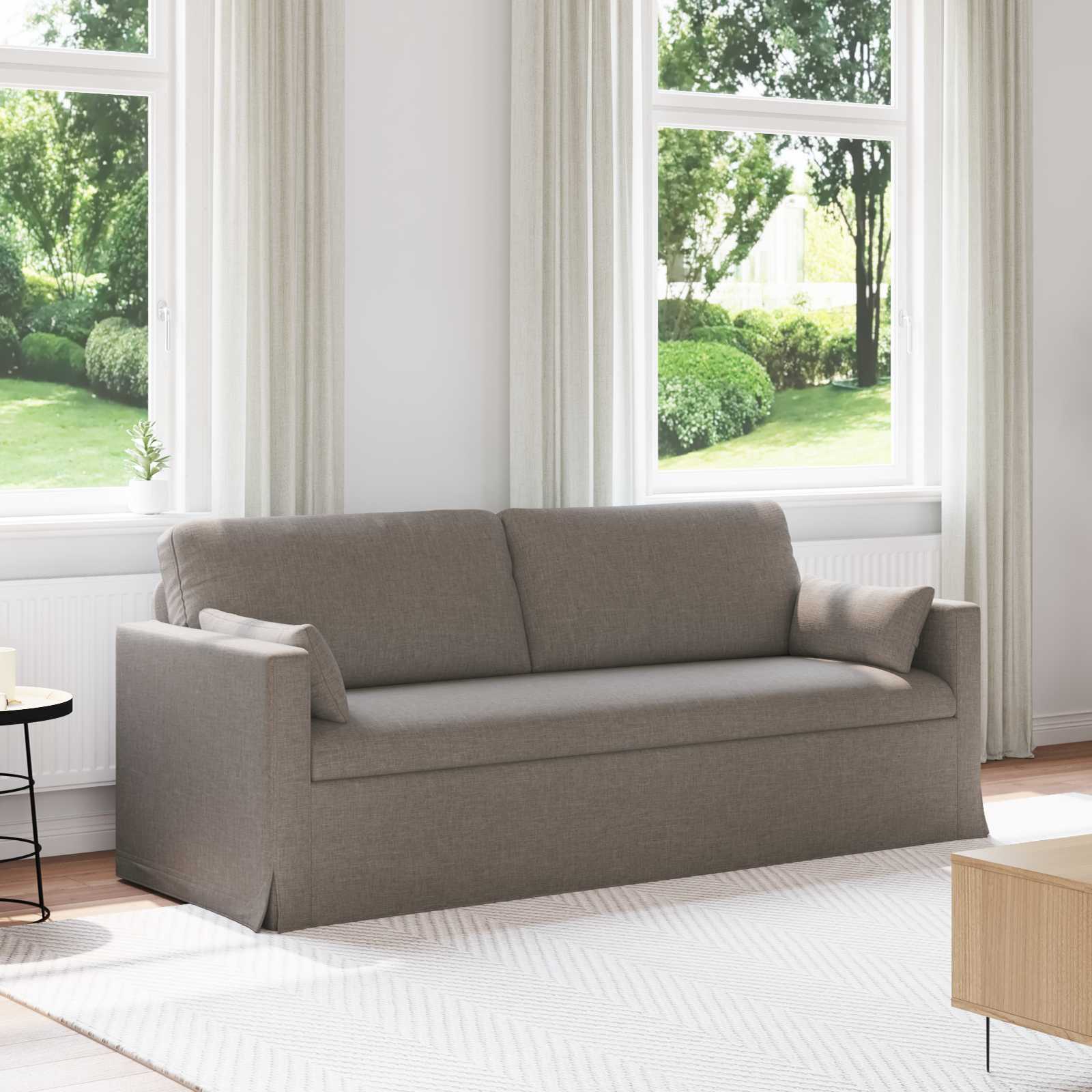 Sofa Sivo-smeđa 198 x 78 x 80 cm tkanina