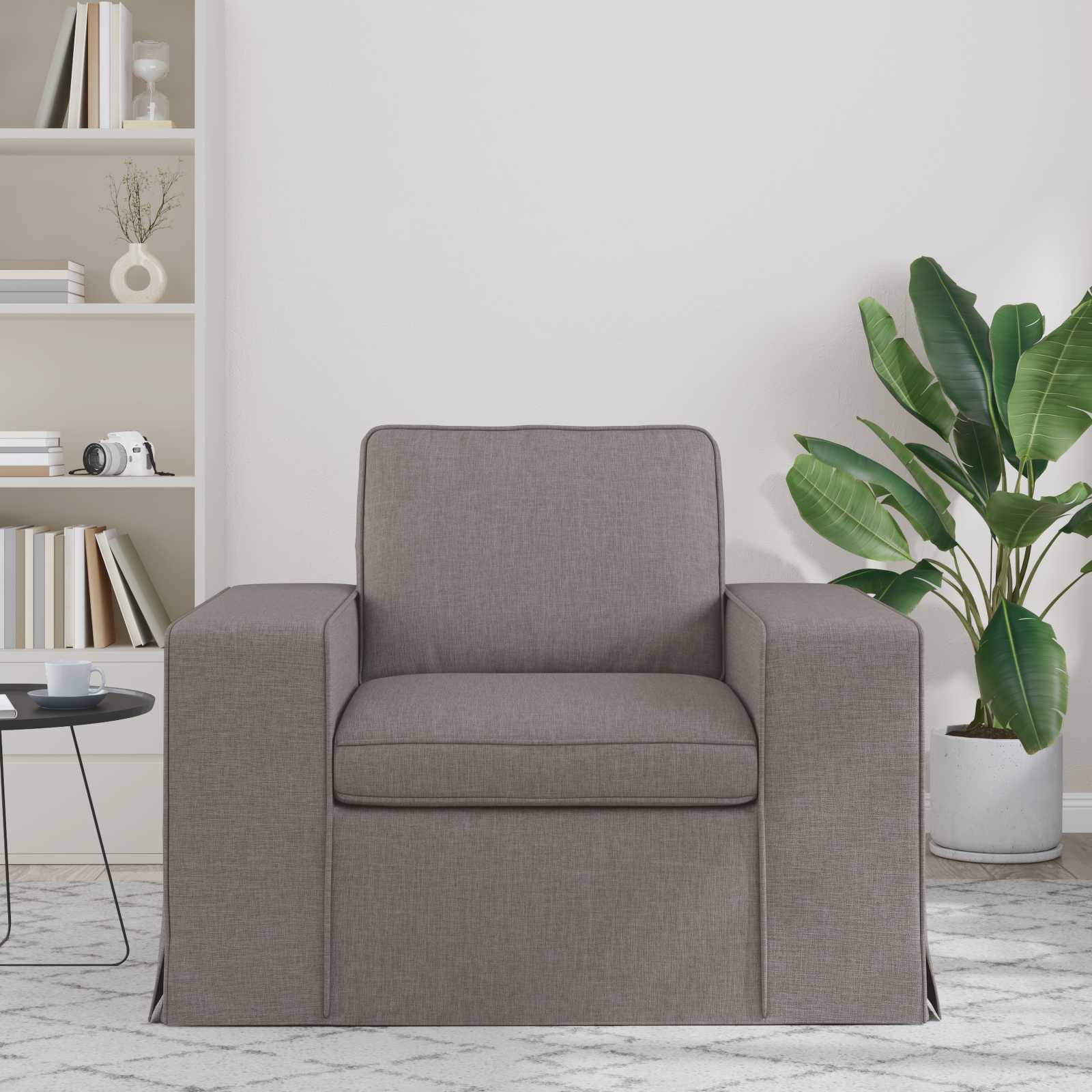 Sofa Sivo-smeđa 103 x 80 x 82 cm tkanina