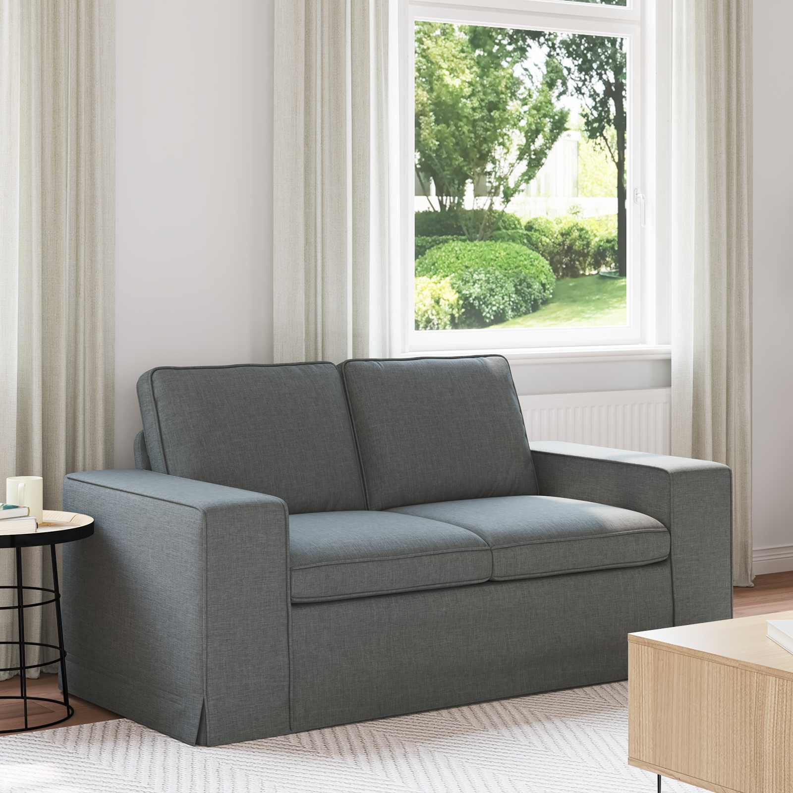 Sofa Tamno siva 162 x 80 x 82 cm tkanina
