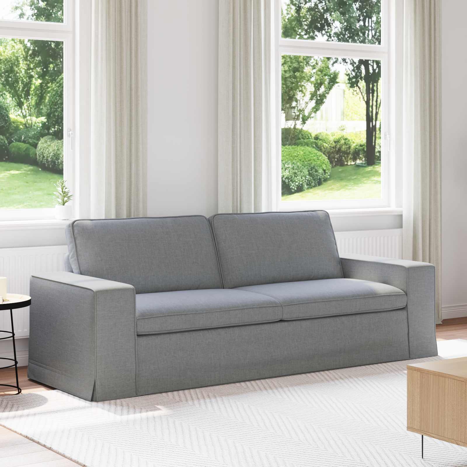 Sofa Svijetlo siva 222 x 80 x 82 cm tkanina