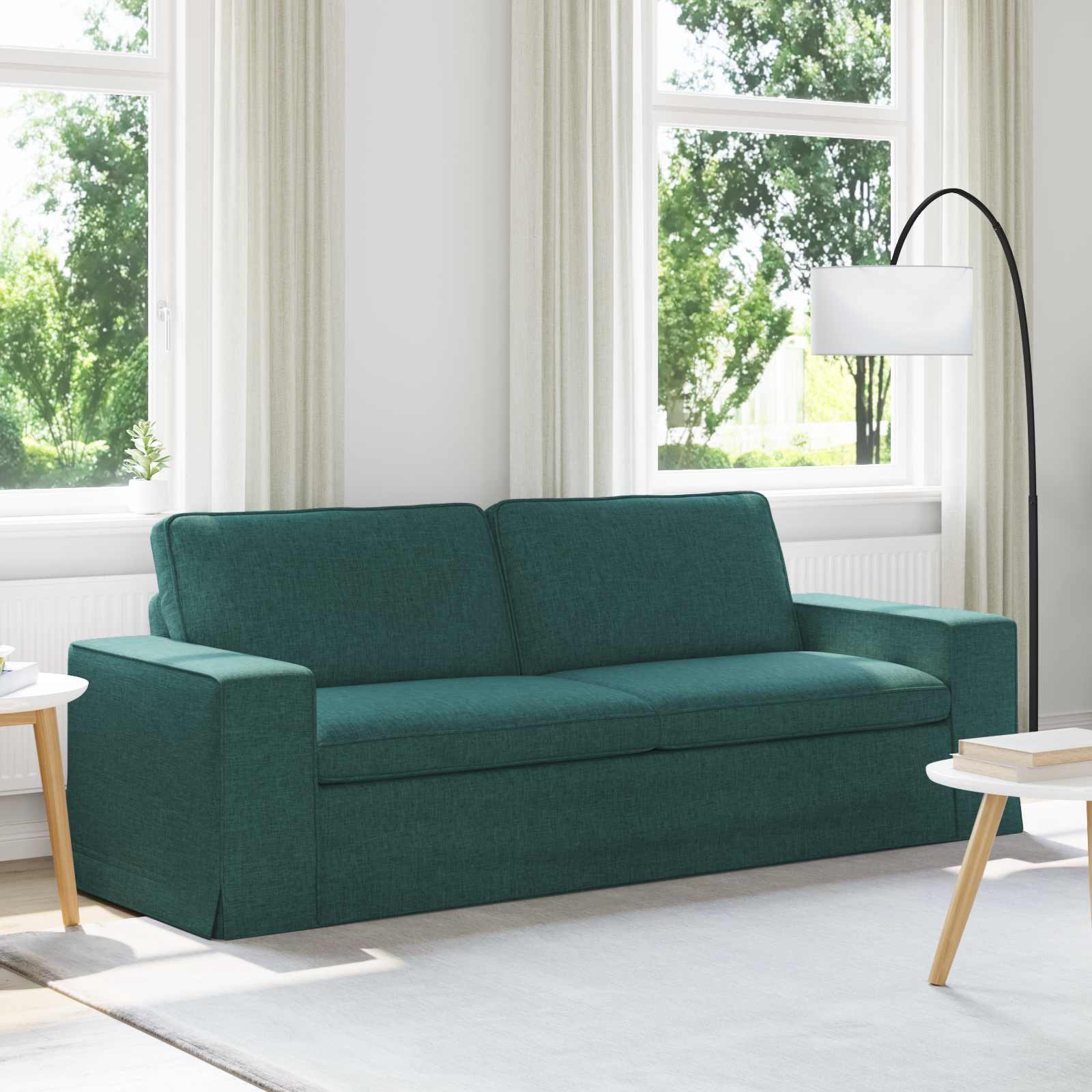 Sofa Tamnozelena 222 x 80 x 82 cm tkanina