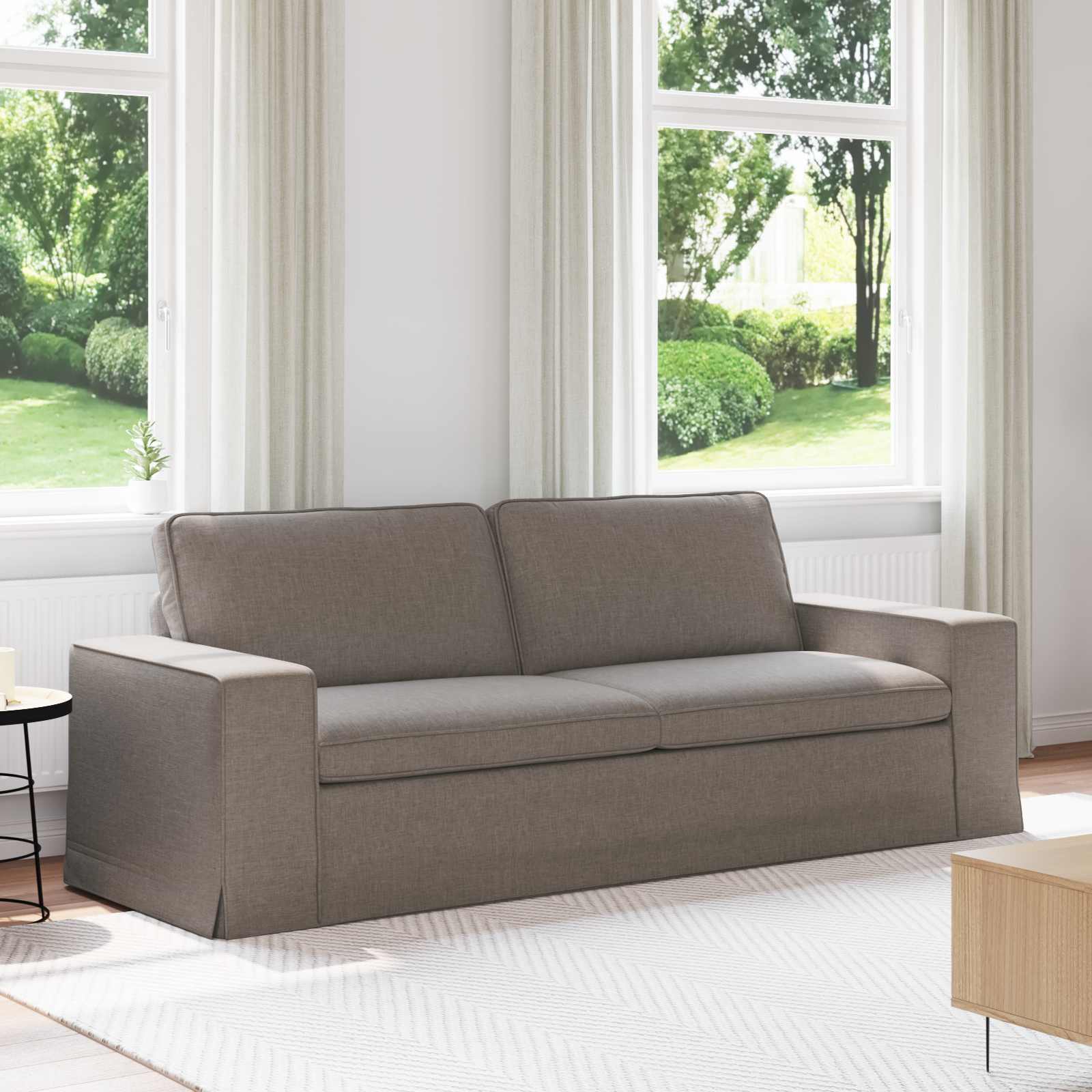 Sofa Sivo-smeđa 222 x 80 x 82 cm tkanina