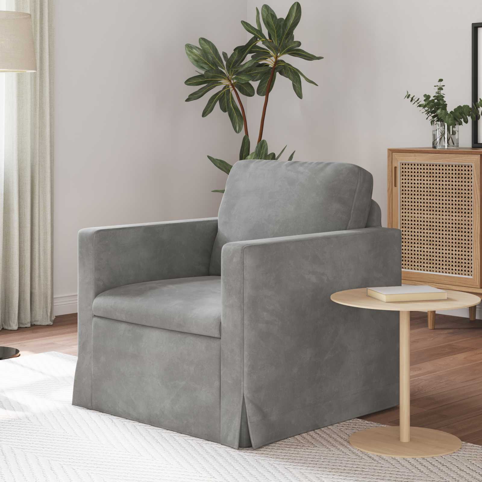 Sofa Svijetlo siva 78 x 78 x 80 cm Baršun