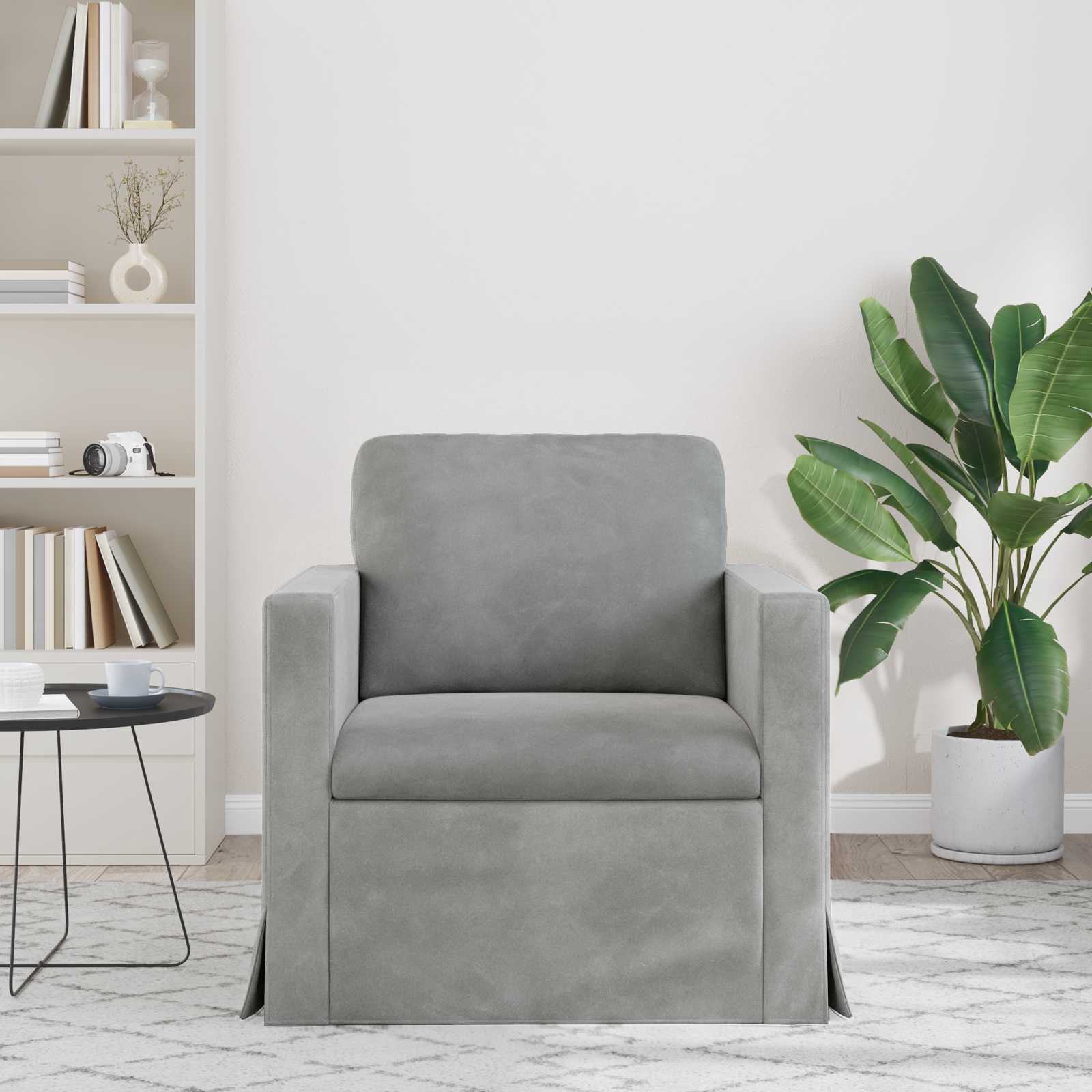Sofa Svijetlo siva 78 x 78 x 80 cm Baršun