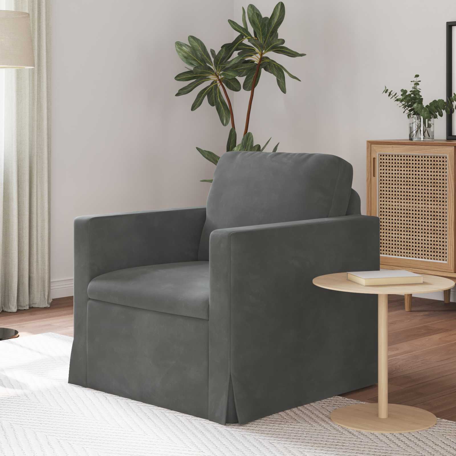 Sofa Tamno siva 78 x 78 x 80 cm Baršun