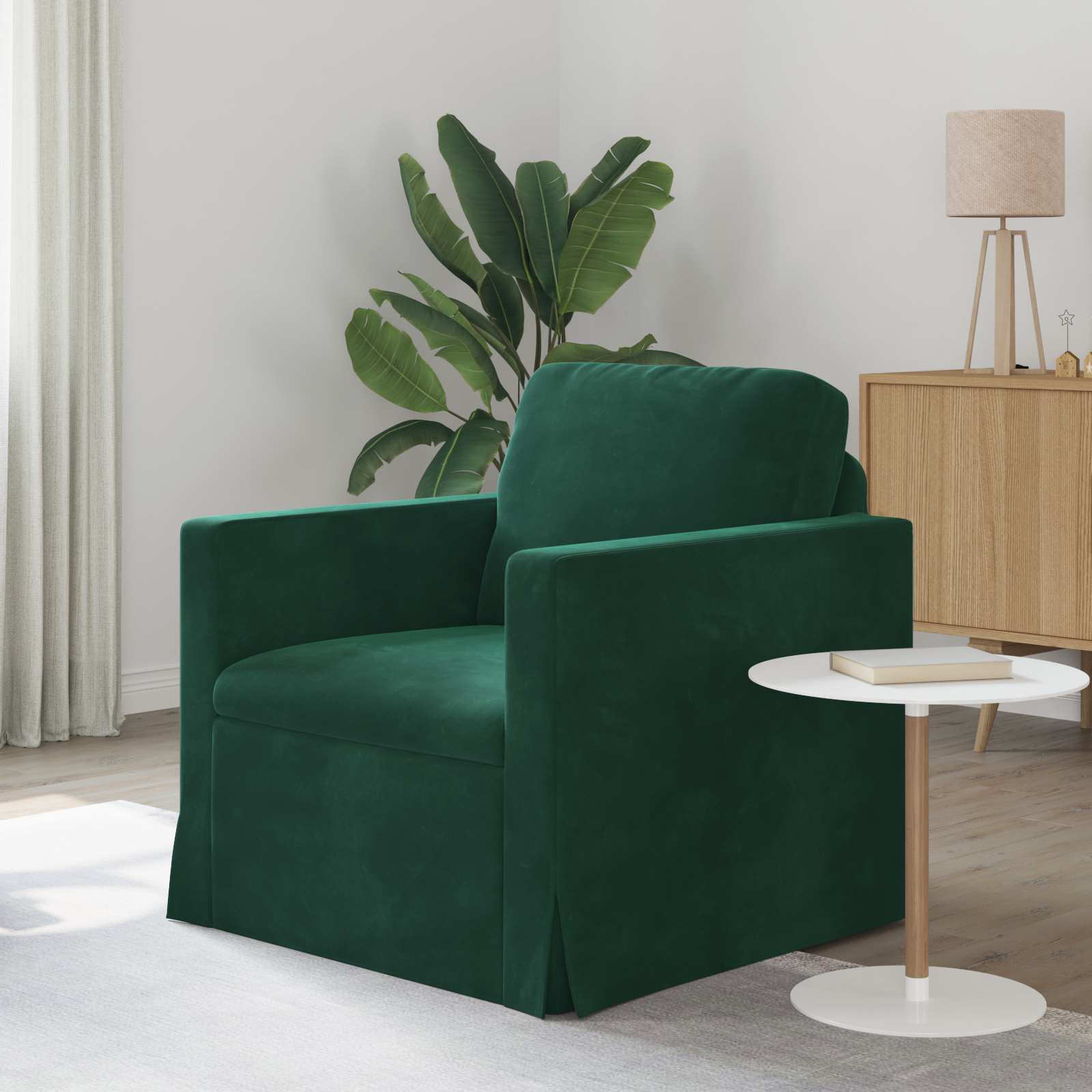 Sofa Tamnozelena 78 x 78 x 80 cm Baršun