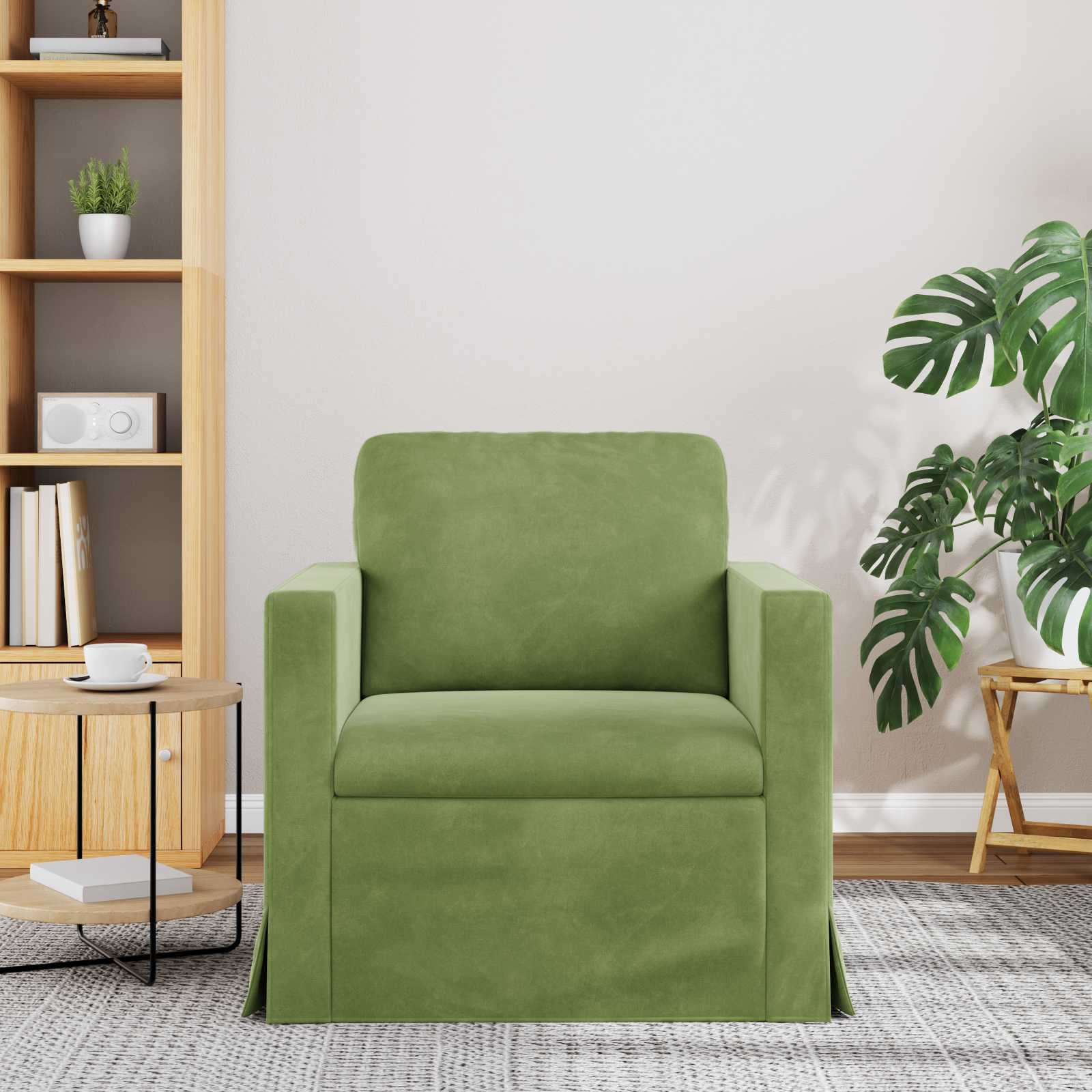 Sofa Svijetlo zelena 78 x 78 x 80 cm Baršun