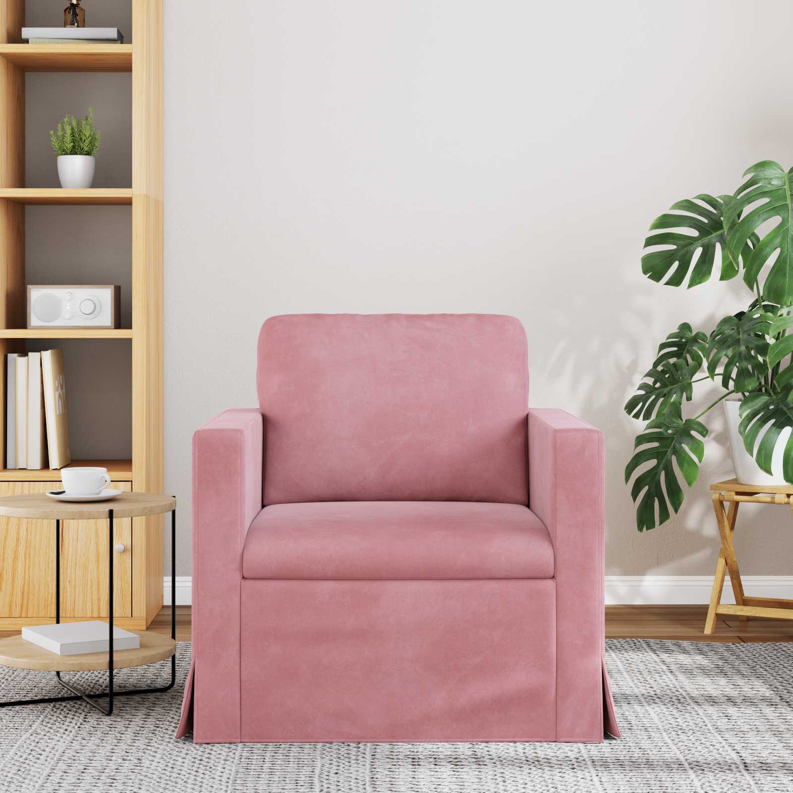 Sofa Ružičasta 78 x 78 x 80 cm Baršun
