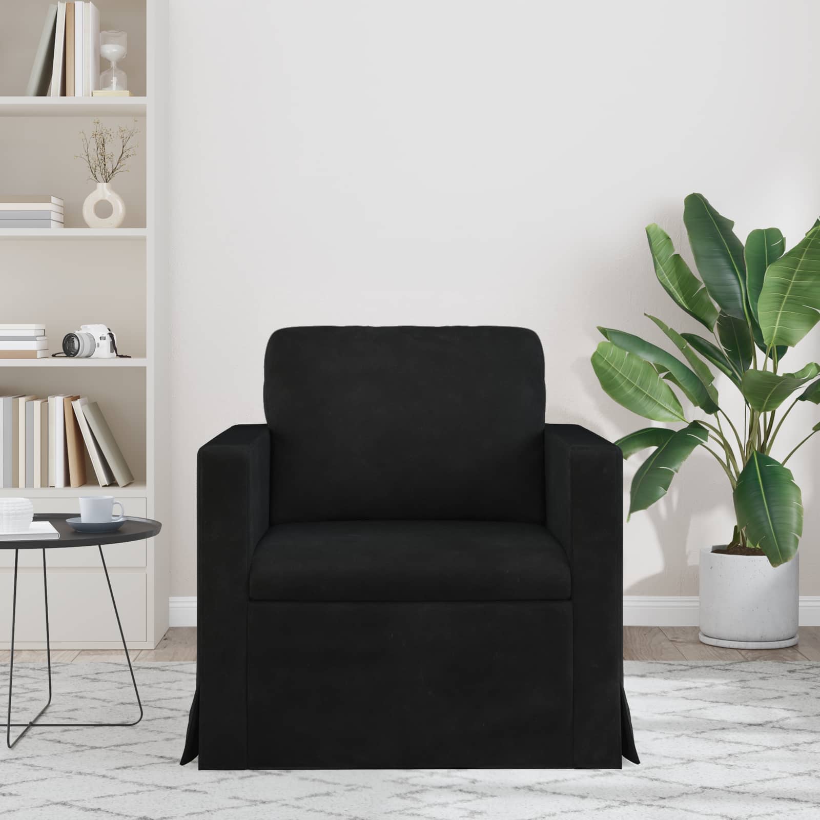 Sofa Crna 78 x 78 x 80 cm Baršun