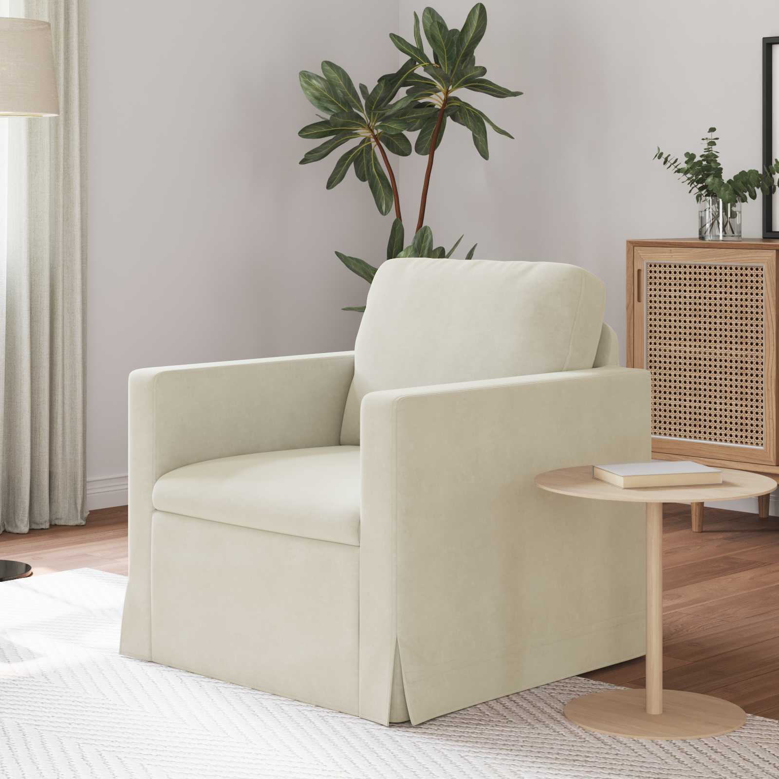 Sofa Krema 78 x 78 x 80 cm Baršun