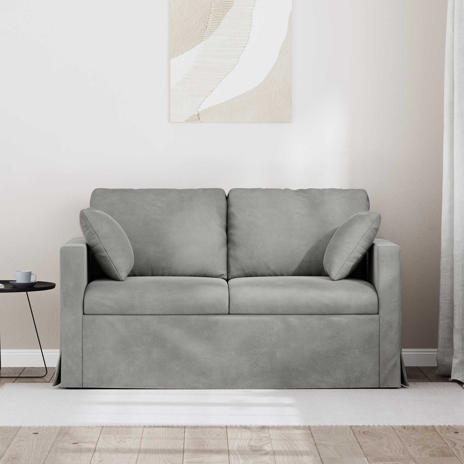 Sofa Svijetlo siva 138 x 78 x 80 cm Baršun