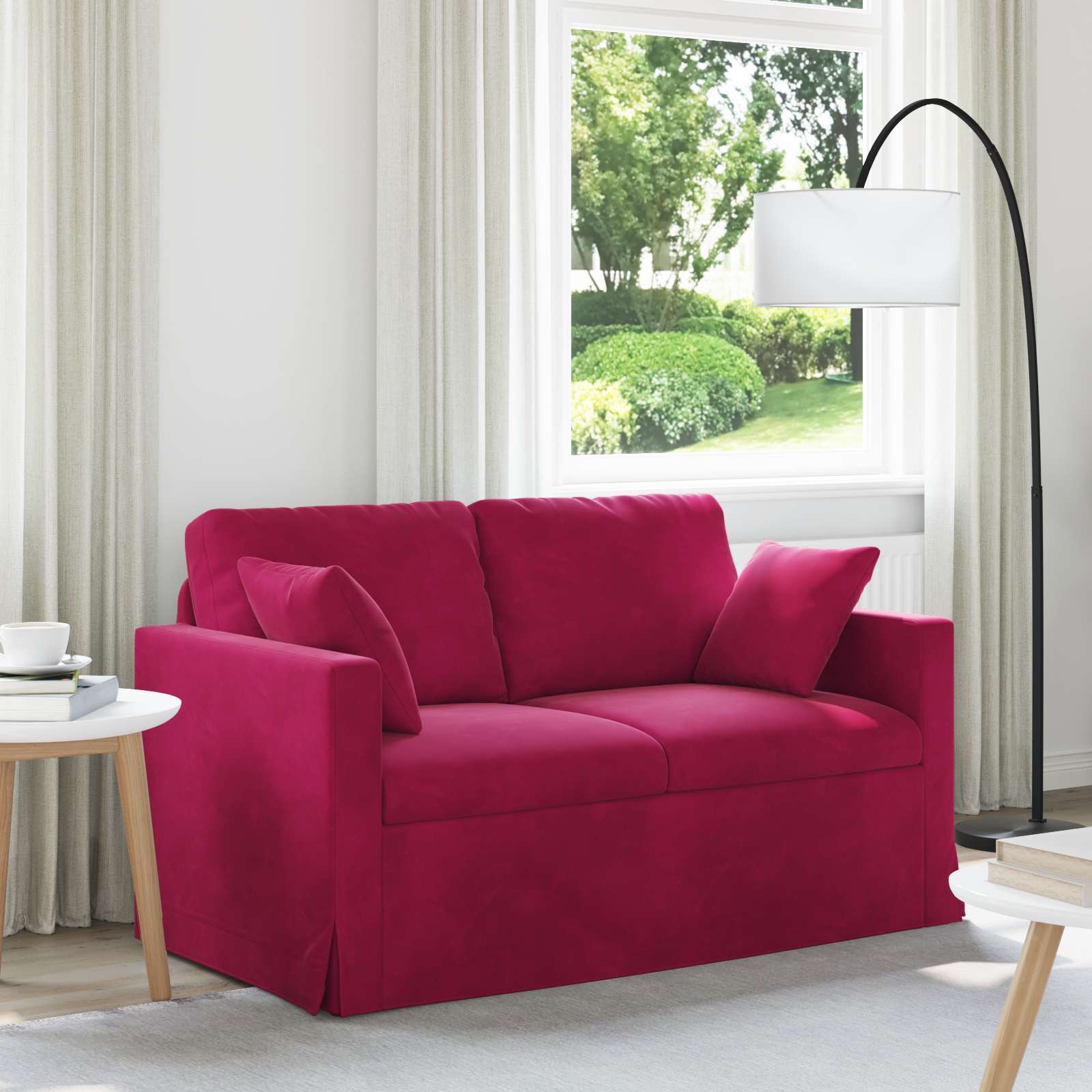 Sofa Vinska crvena 138 x 78 x 80 cm Baršun