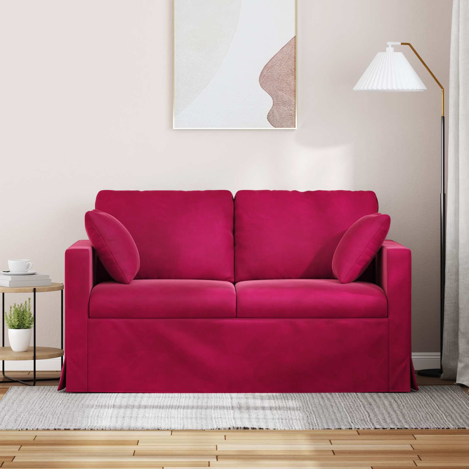 Sofa Vinska crvena 138 x 78 x 80 cm Baršun