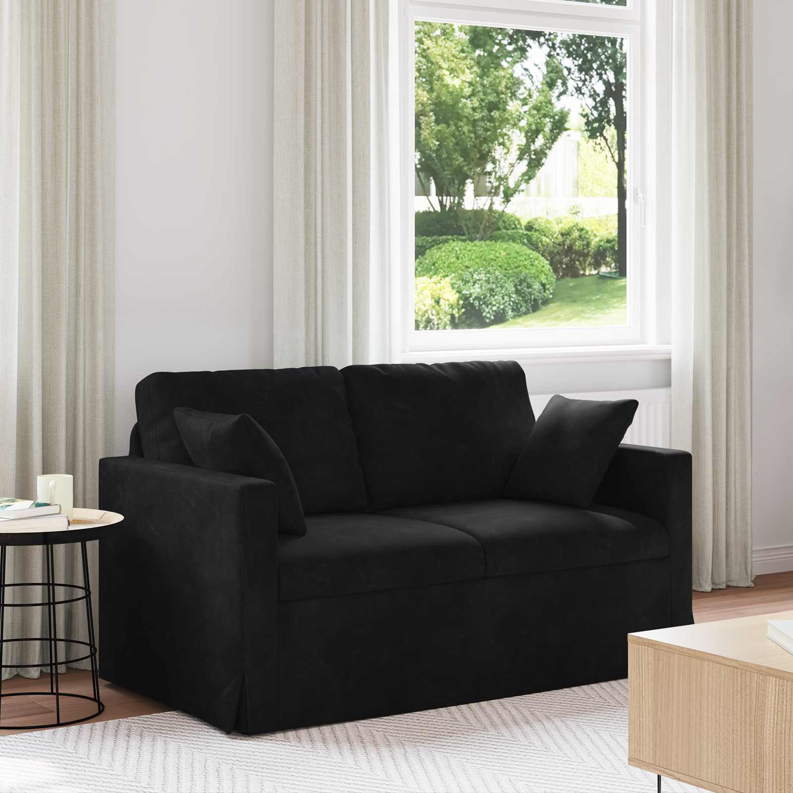 Sofa Crna 138 x 78 x 80 cm Baršun