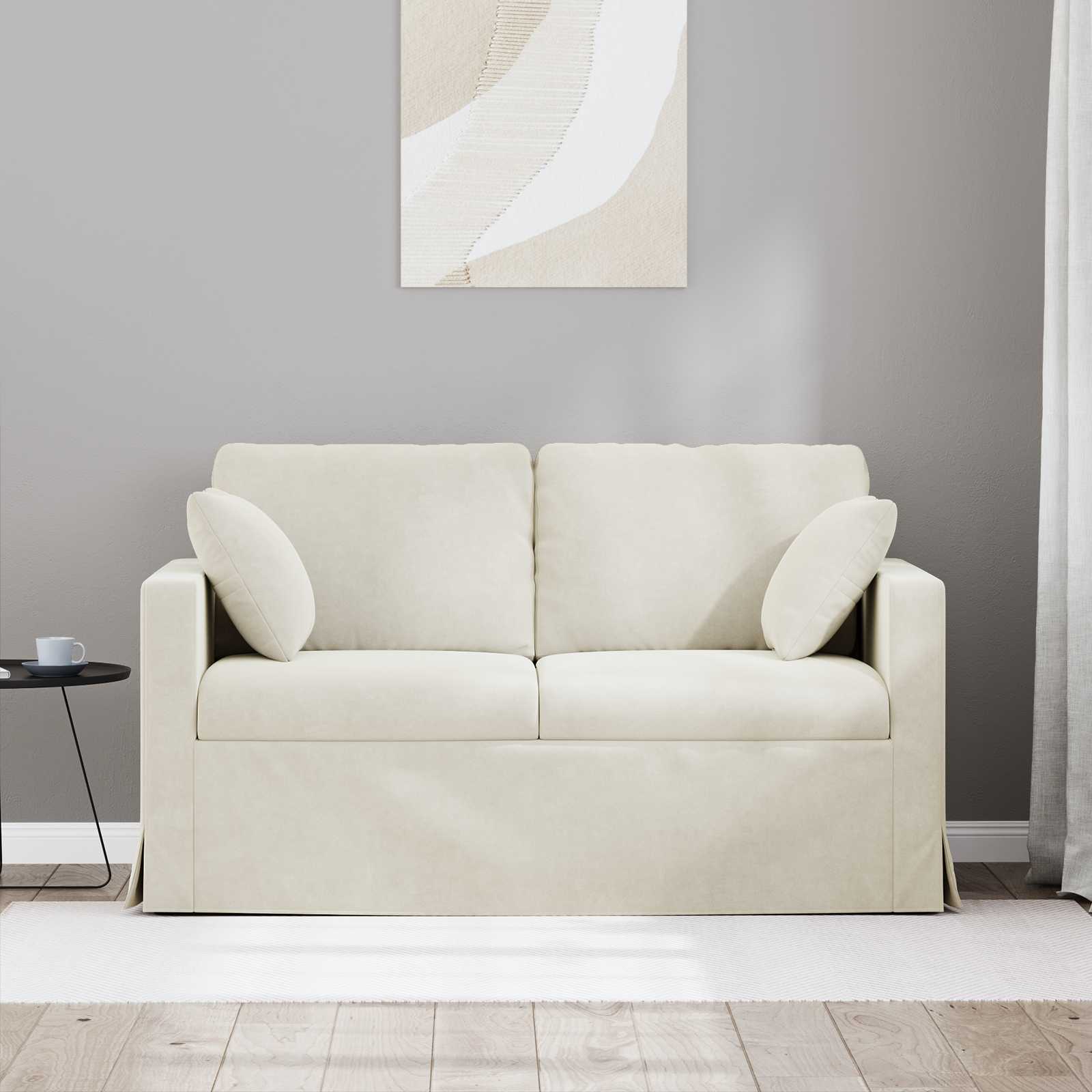 Sofa Krema 138 x 78 x 80 cm Baršun