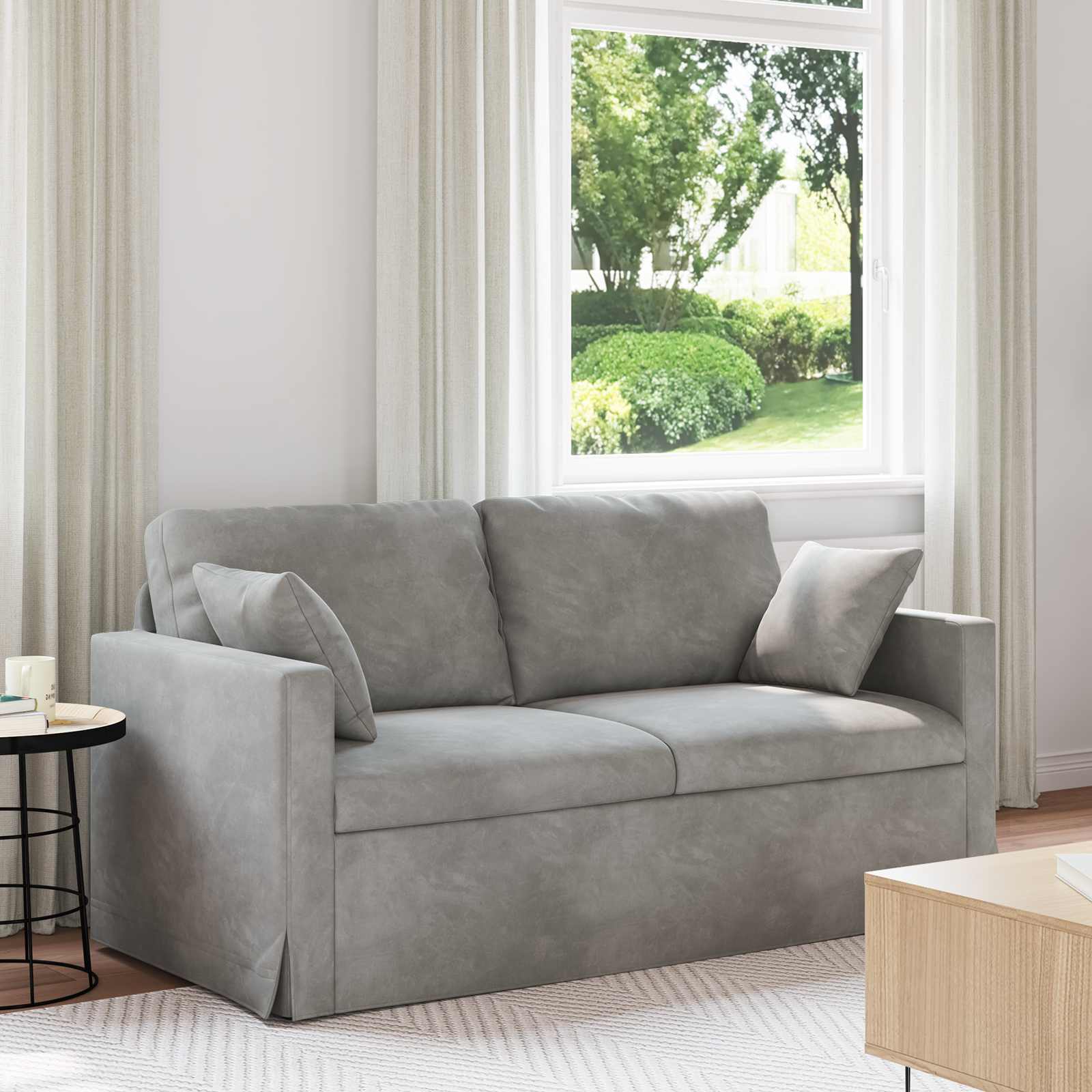Sofa Svijetlo siva 158 x 78 x 80 cm Baršun