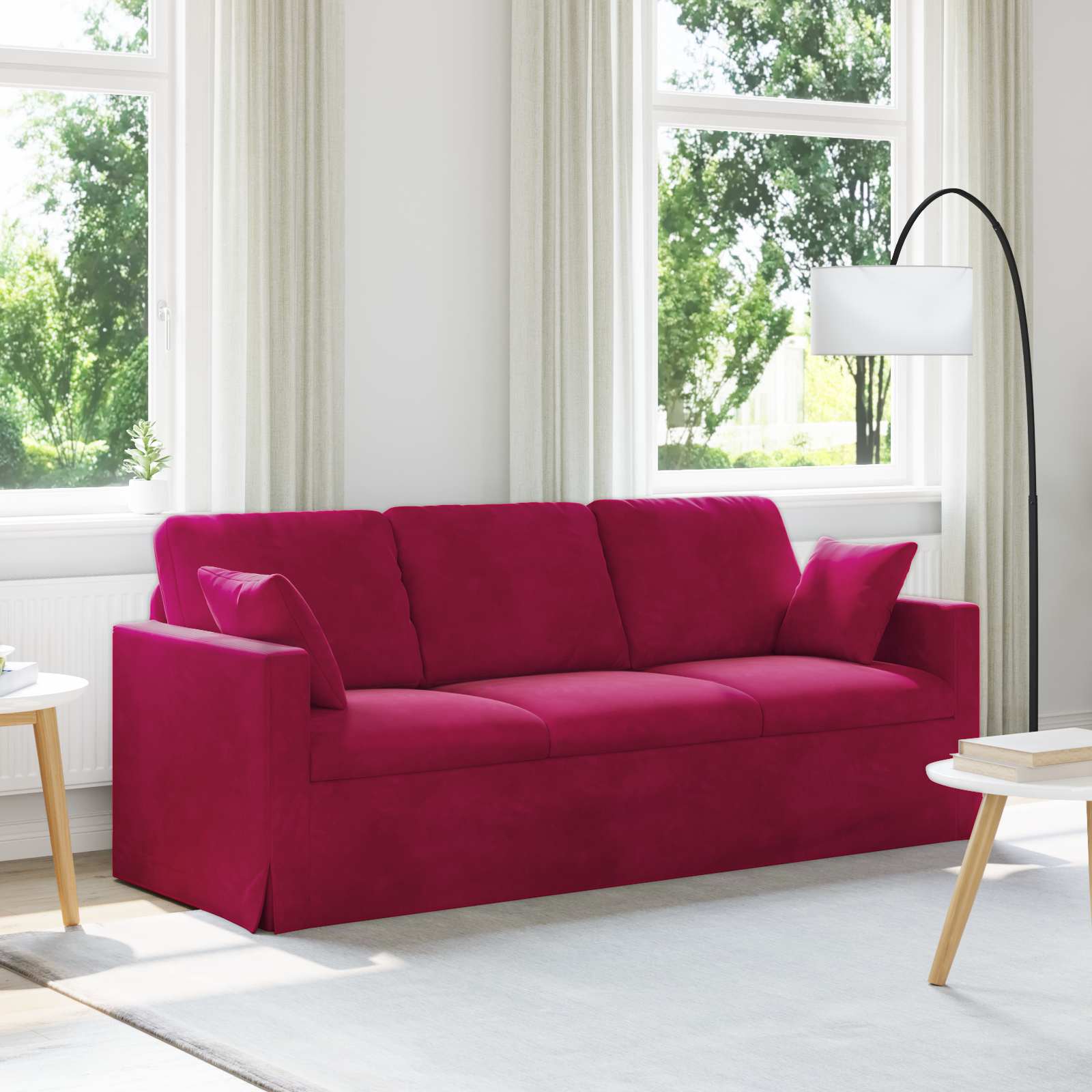 Sofa Vinska crvena 198 x 78 x 80 cm Baršun