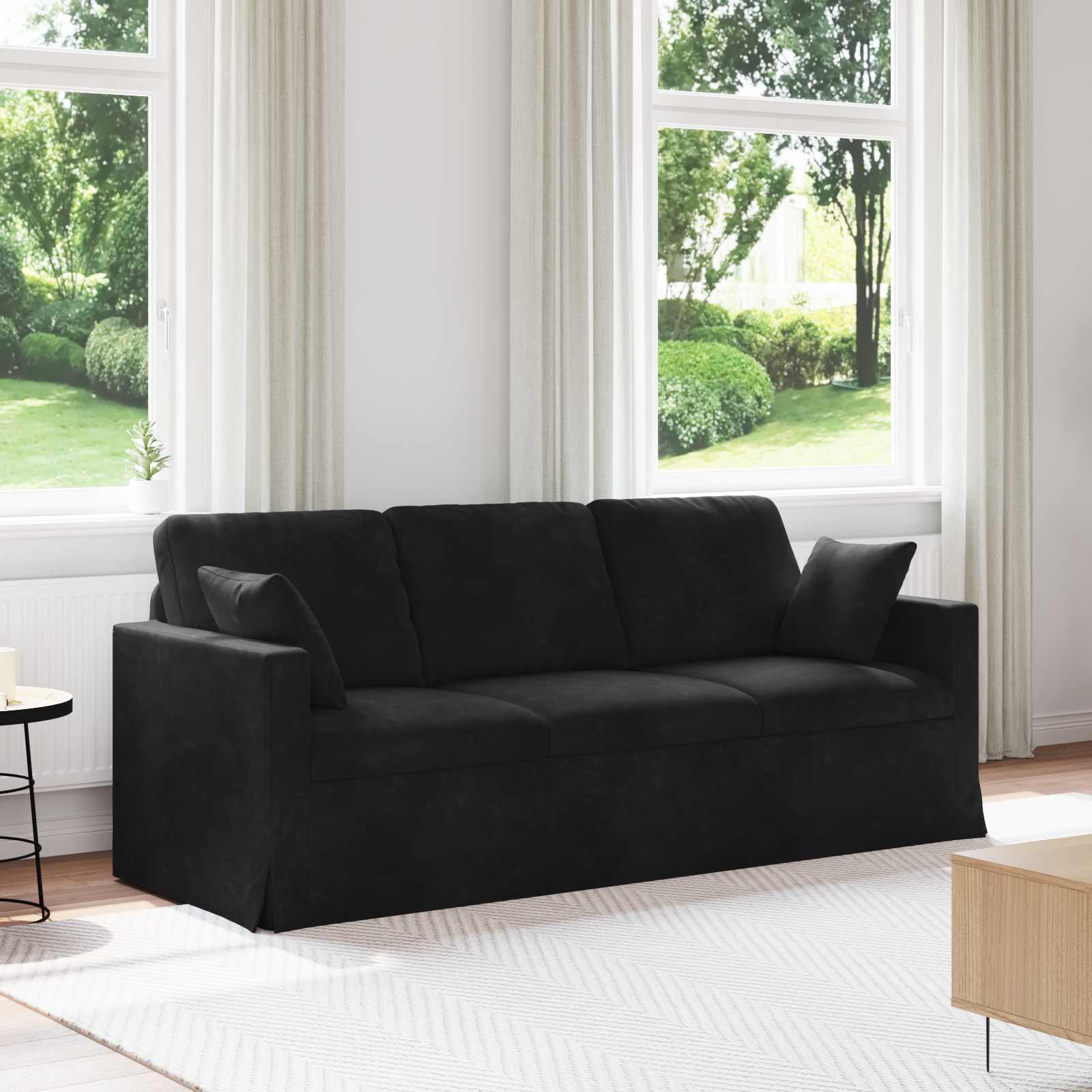 Sofa Crna 198 x 78 x 80 cm Baršun