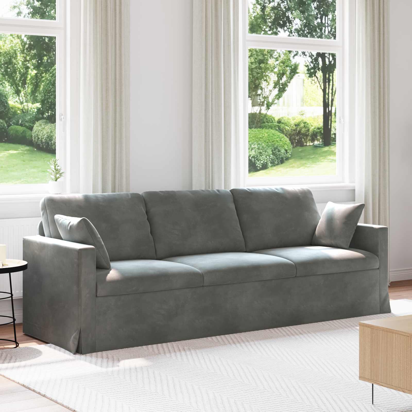Sofa Tamno siva 228 x 78 x 80 cm Baršun