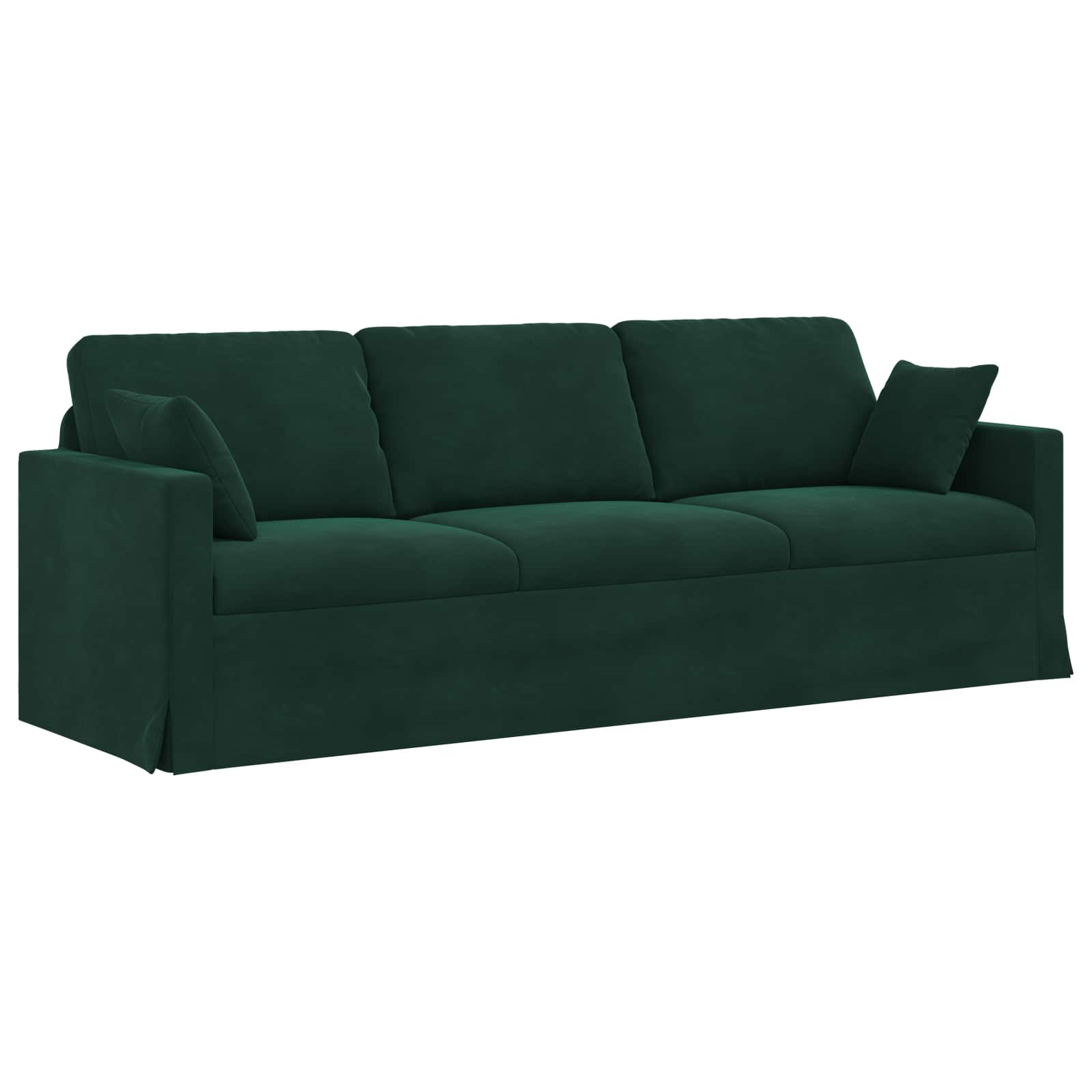 Sofa Tamnozelena 228 x 78 x 80 cm Baršun