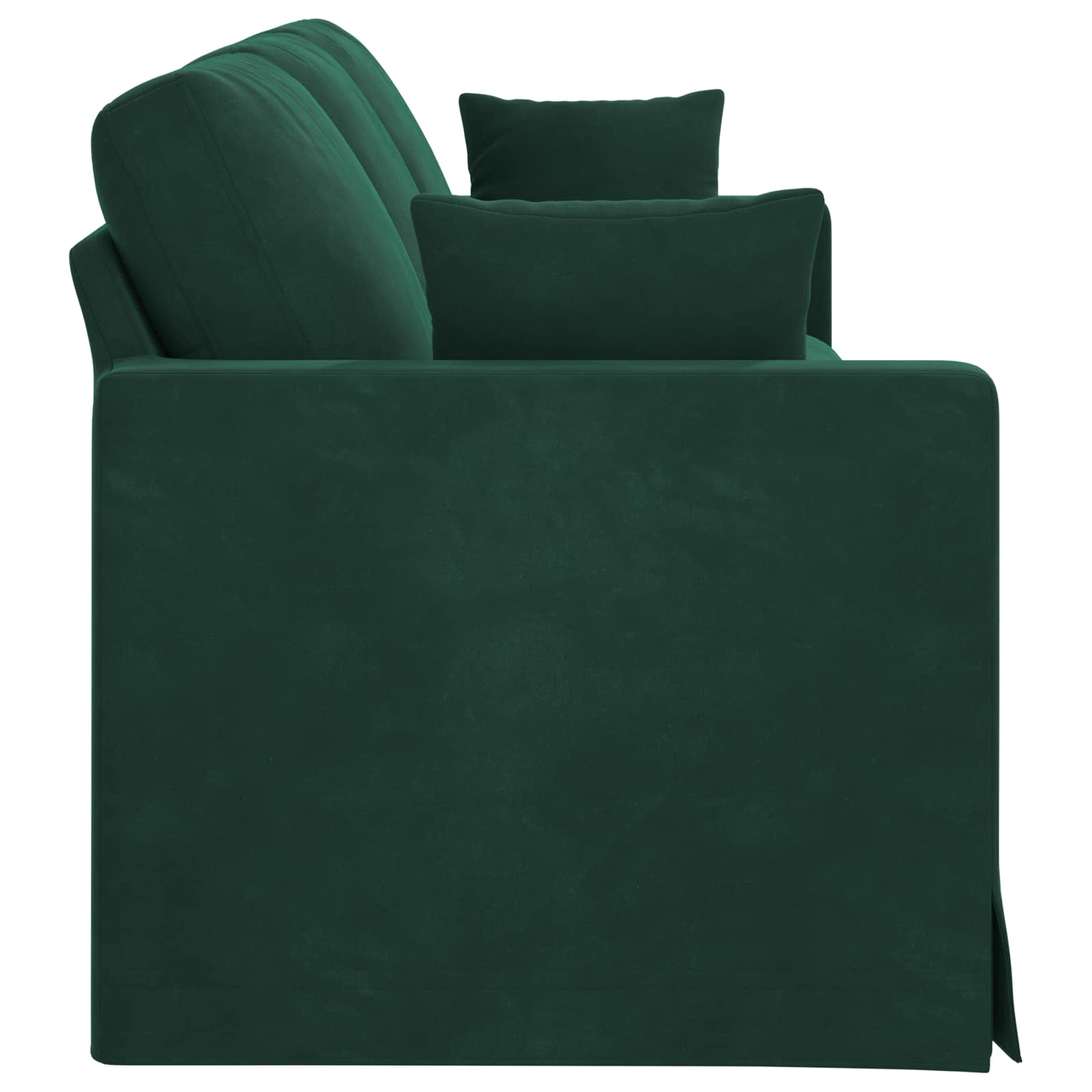Sofa Tamnozelena 228 x 78 x 80 cm Baršun