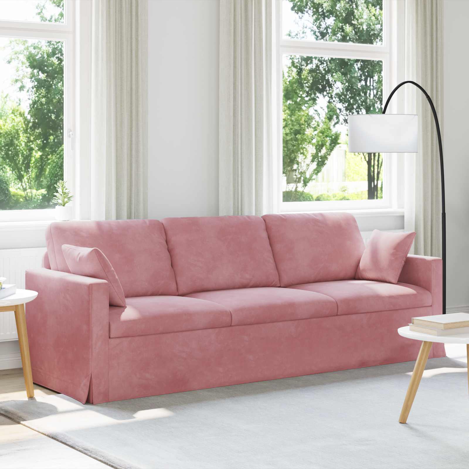 Sofa Ružičasta 228 x 78 x 80 cm Baršun