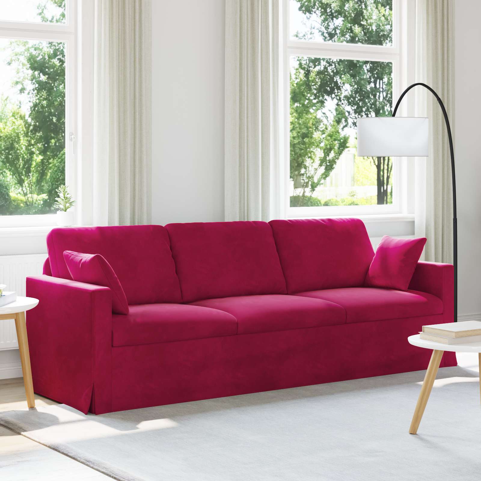 Sofa Vinska crvena 228 x 78 x 80 cm Baršun