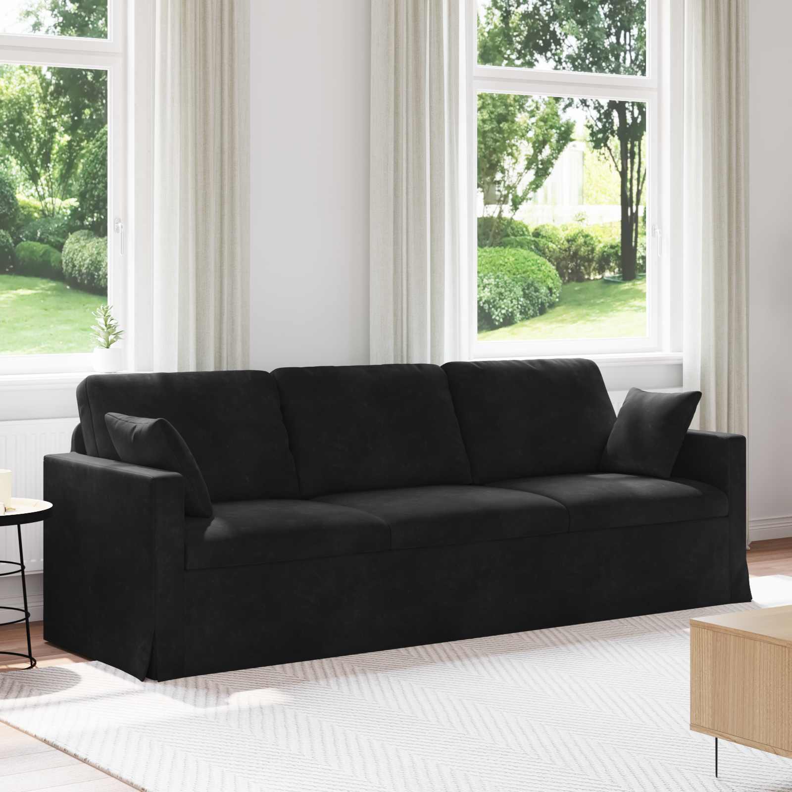 Sofa Crna 228 x 78 x 80 cm Baršun