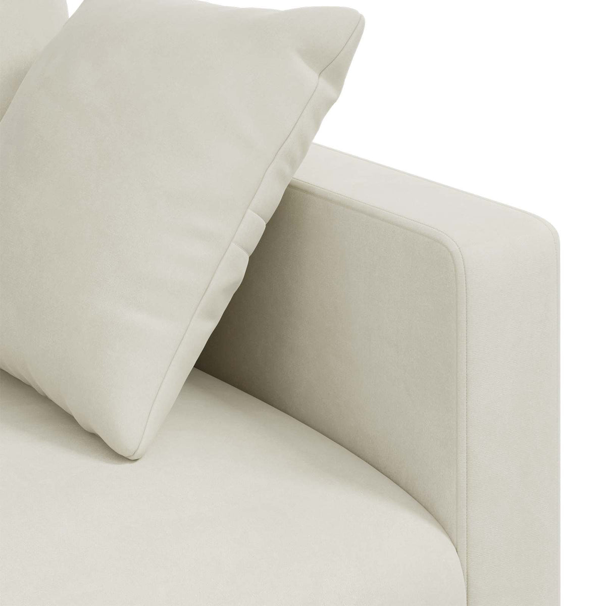 Sofa Krema 228 x 78 x 80 cm Baršun