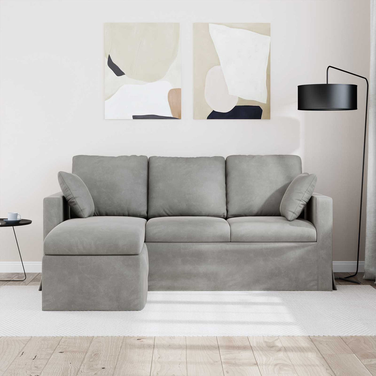 Sofa Svijetlo siva 178 x 134 x 80 cm Baršun