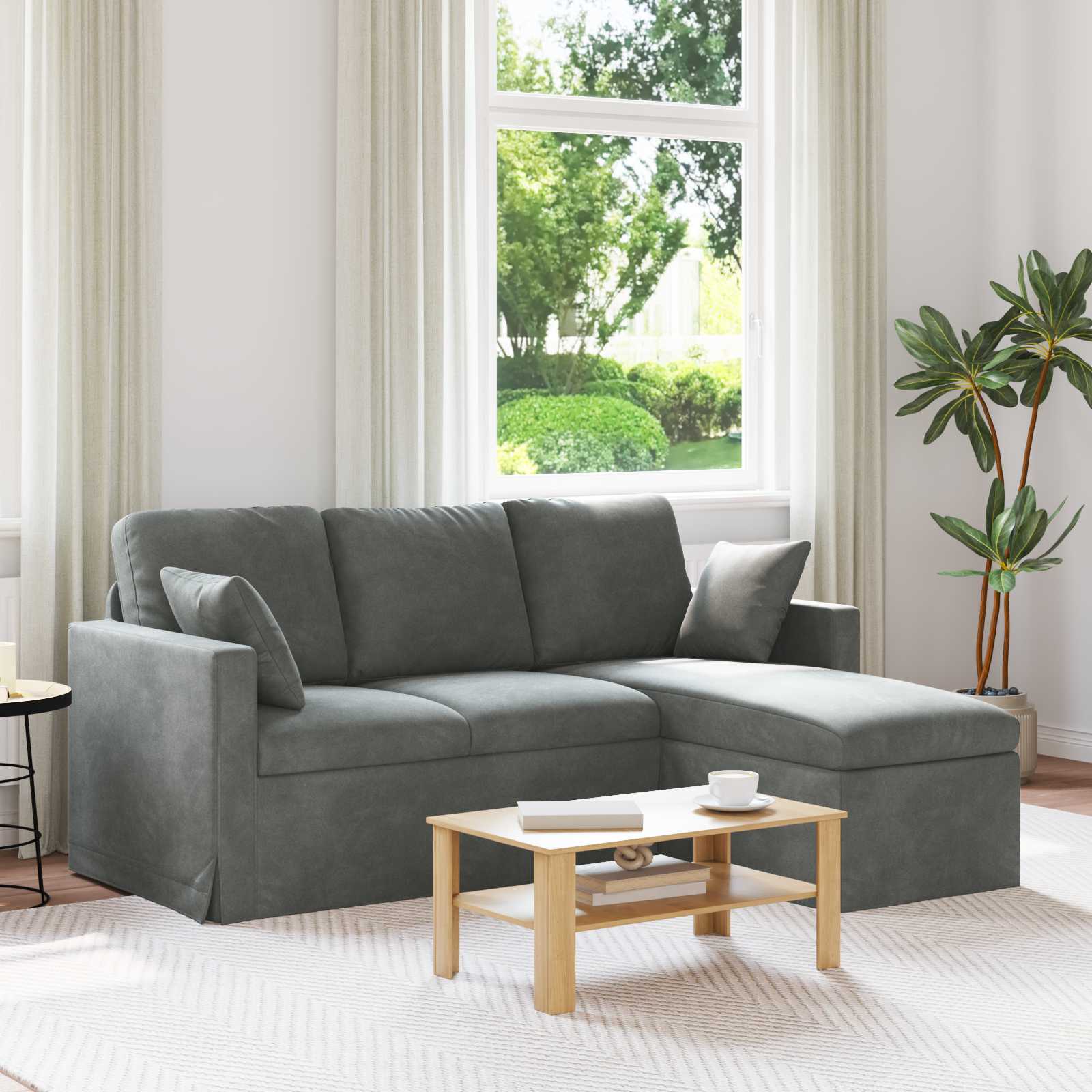 Sofa Tamno siva 178 x 134 x 80 cm Baršun