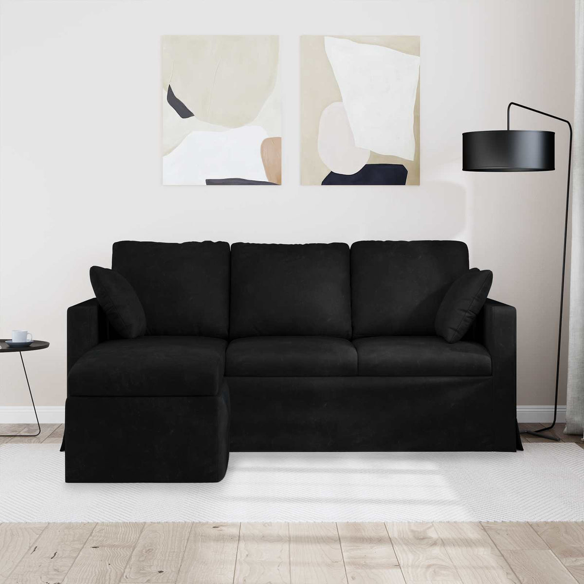 Sofa Crna 178 x 134 x 80 cm Baršun