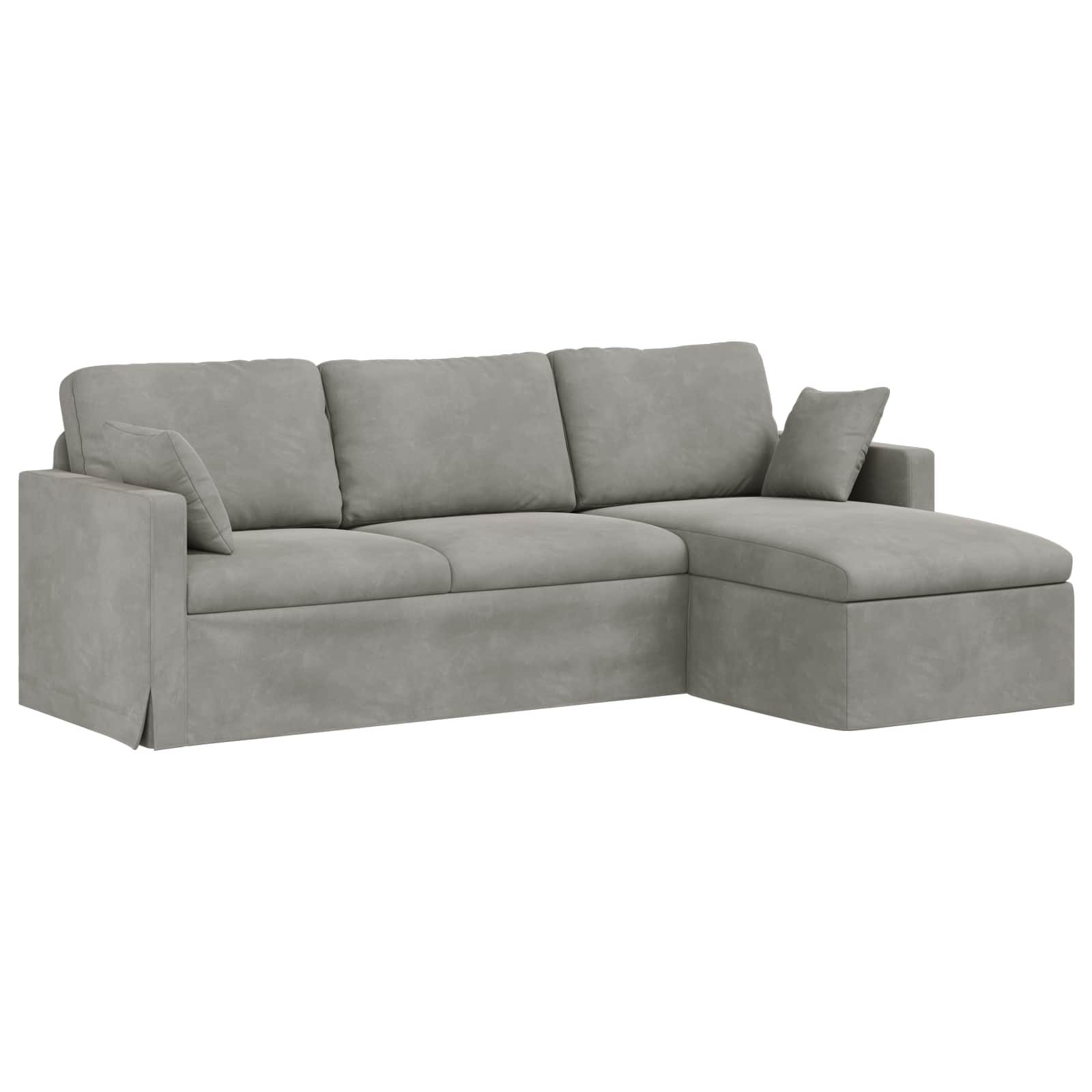 Sofa Svijetlo siva 228 x 134 x 80 cm Baršun