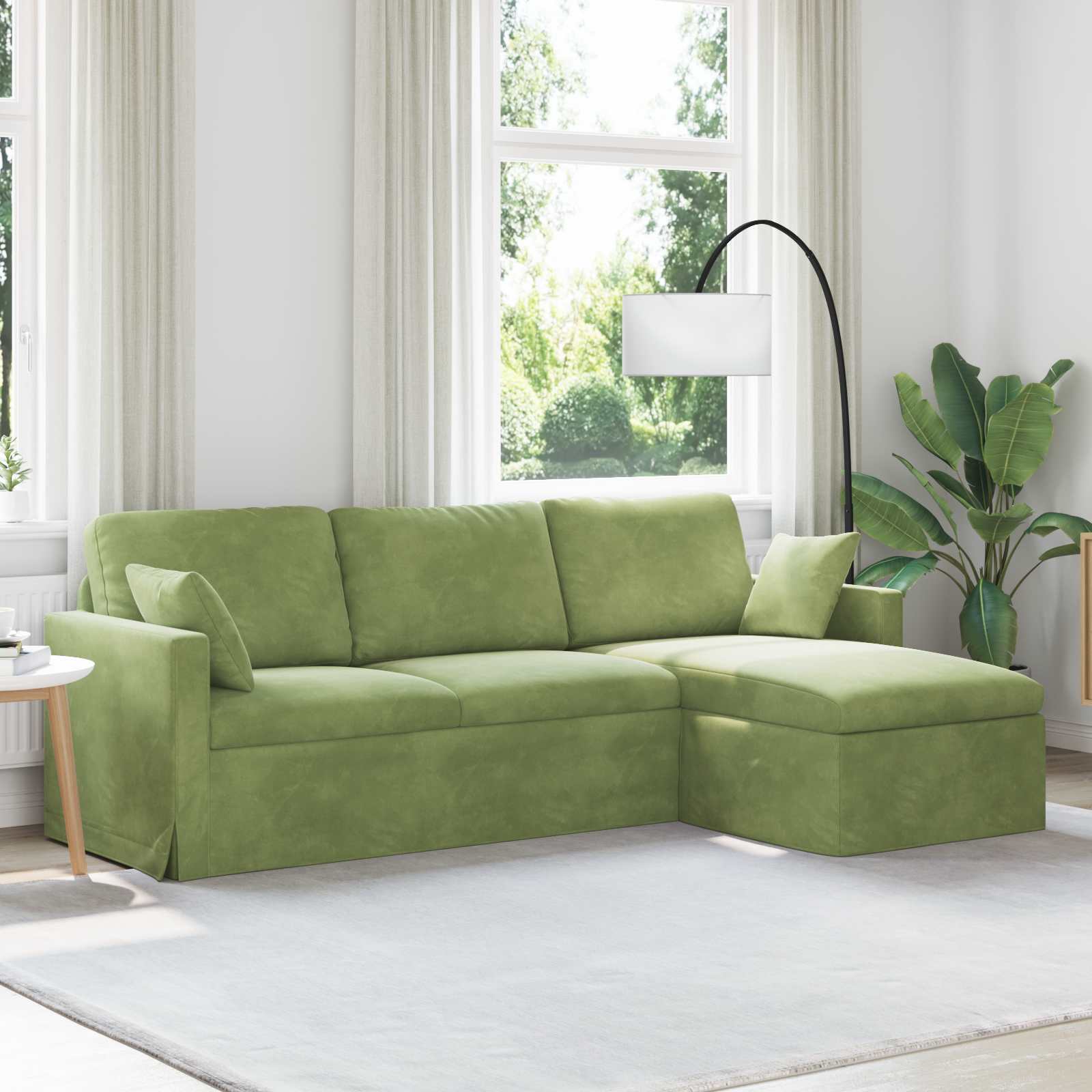 Sofa Svijetlo zelena 228 x 134 x 80 cm Baršun