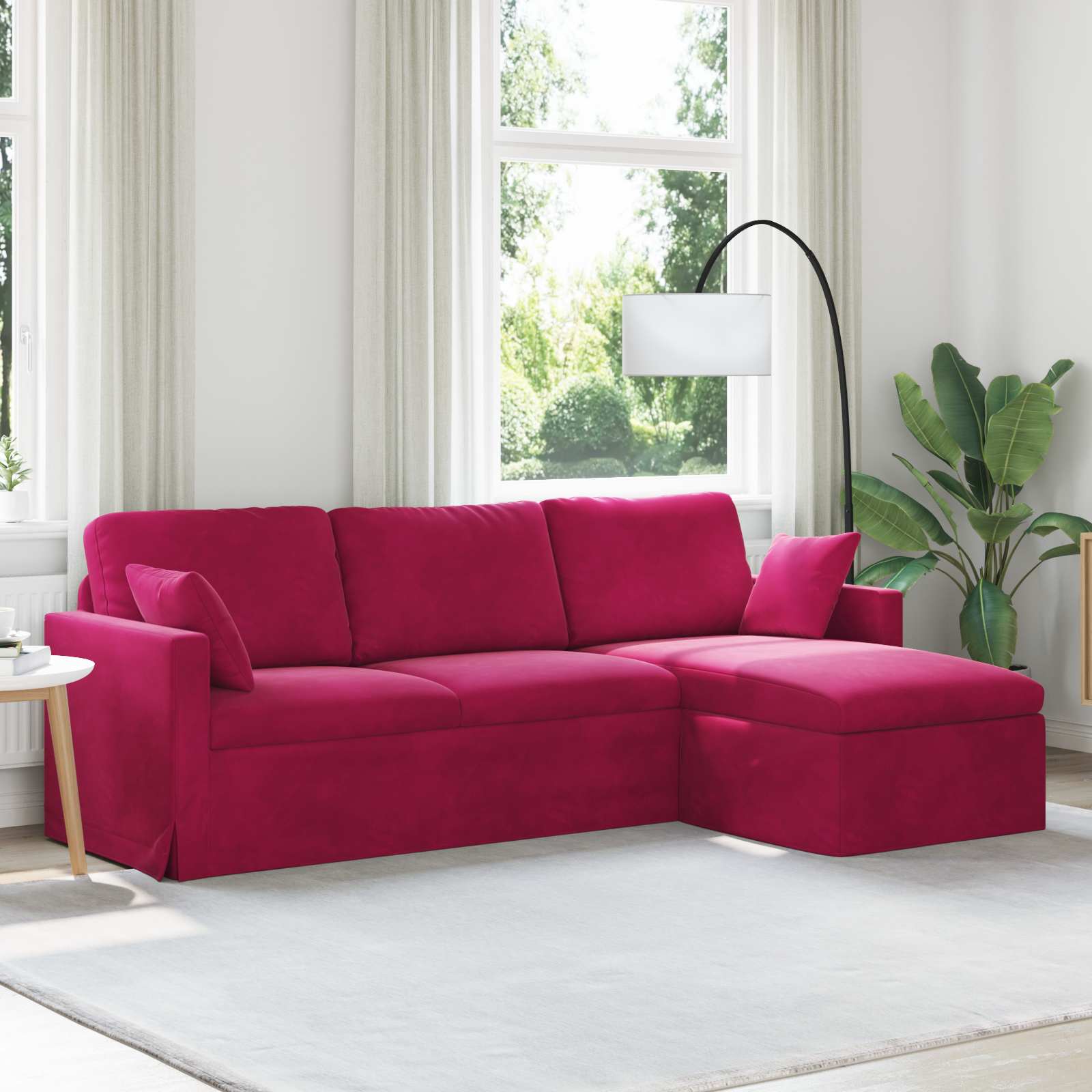 Sofa Vinska crvena 228 x 134 x 80 cm Baršun