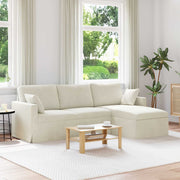 Sofa Krema 228 x 134 x 80 cm Baršun