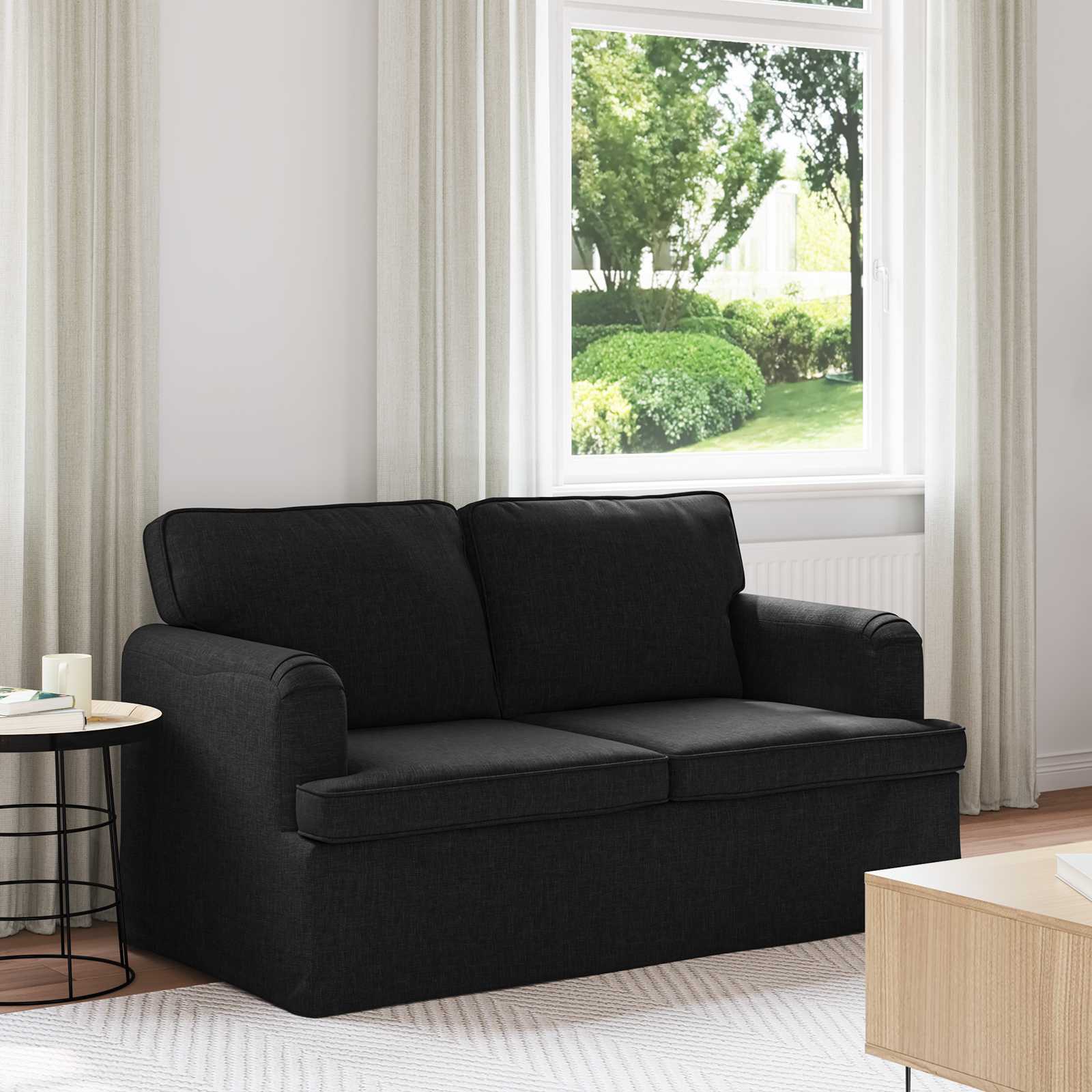 Sofa Crna 144 x 80 x 85 cm tkanina