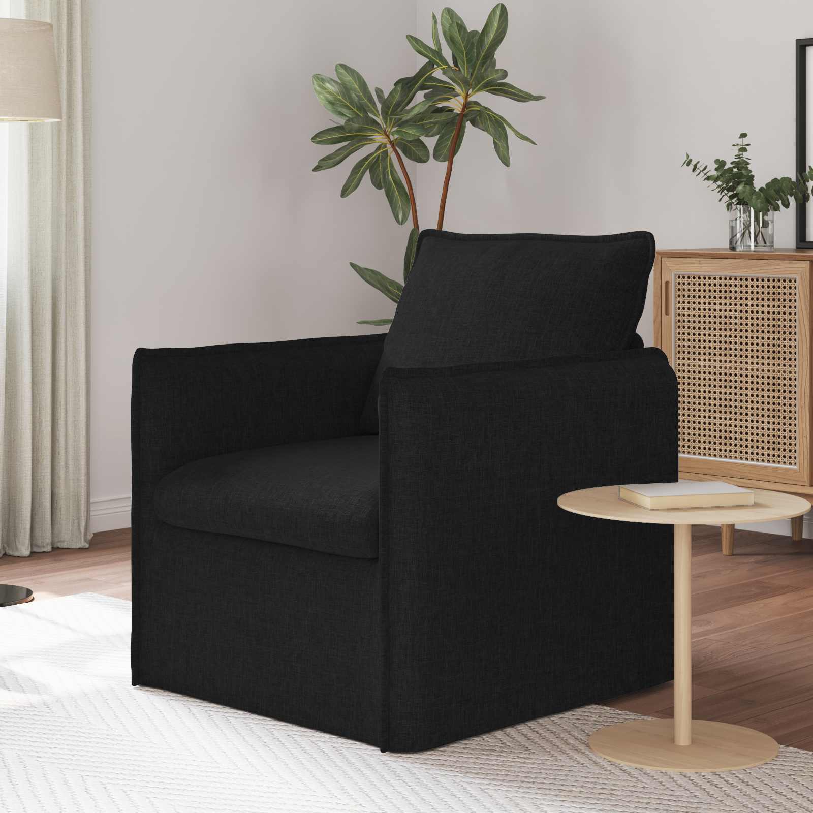 Sofa Crna 75 x 82 x 85 cm tkanina