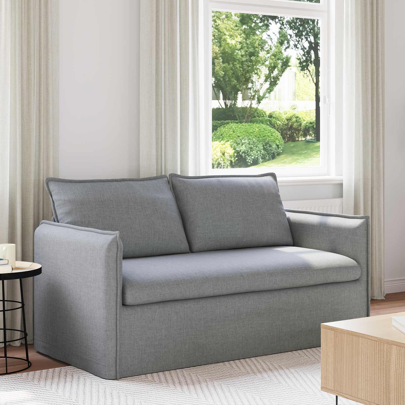 Sofa Svijetlo siva 156 x 82 x 85 cm tkanina