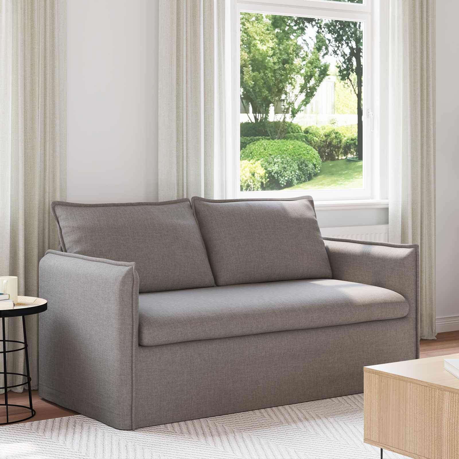 Sofa Sivo-smeđa 156 x 82 x 85 cm tkanina