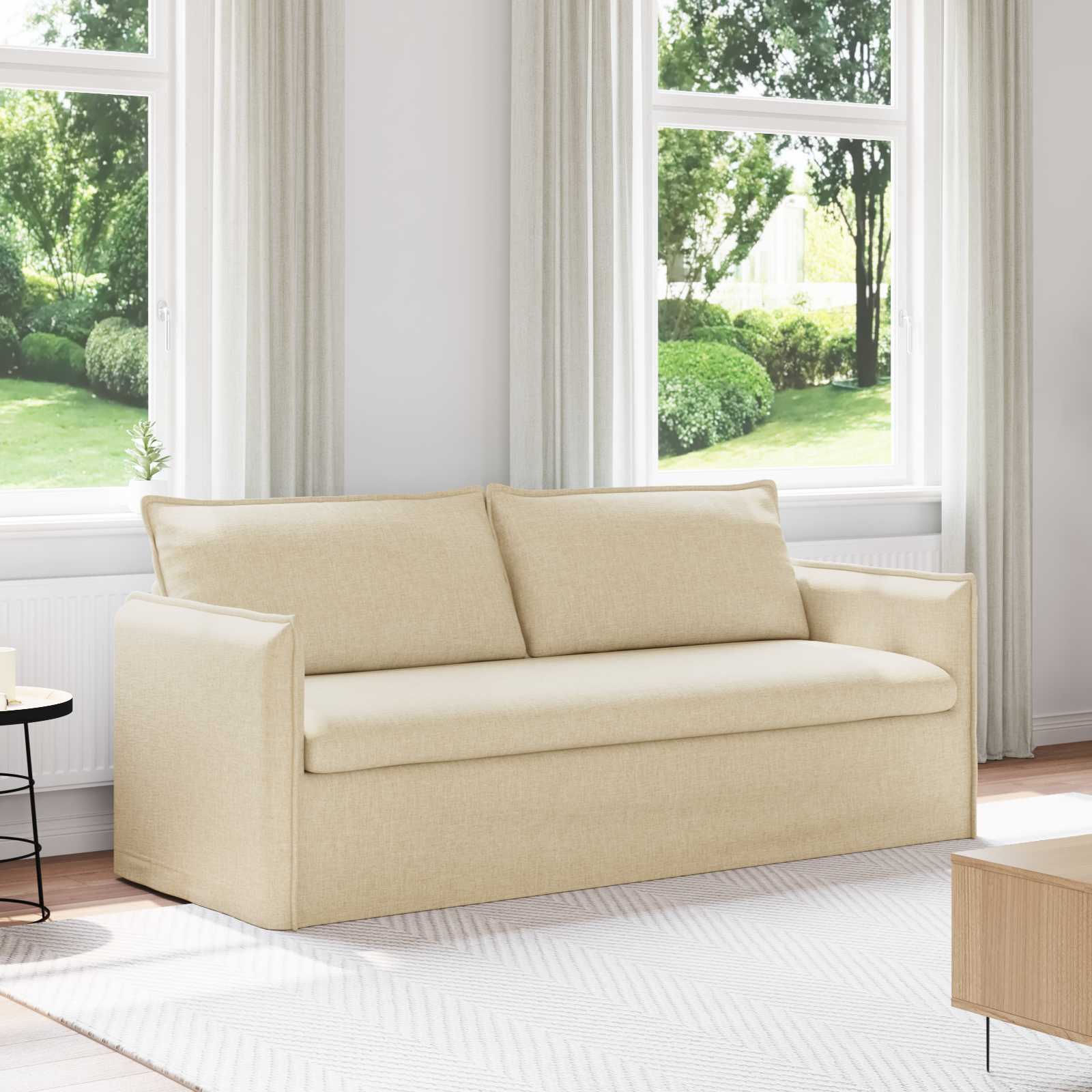 Sofa Krema 196 x 82 x 85 cm tkanina