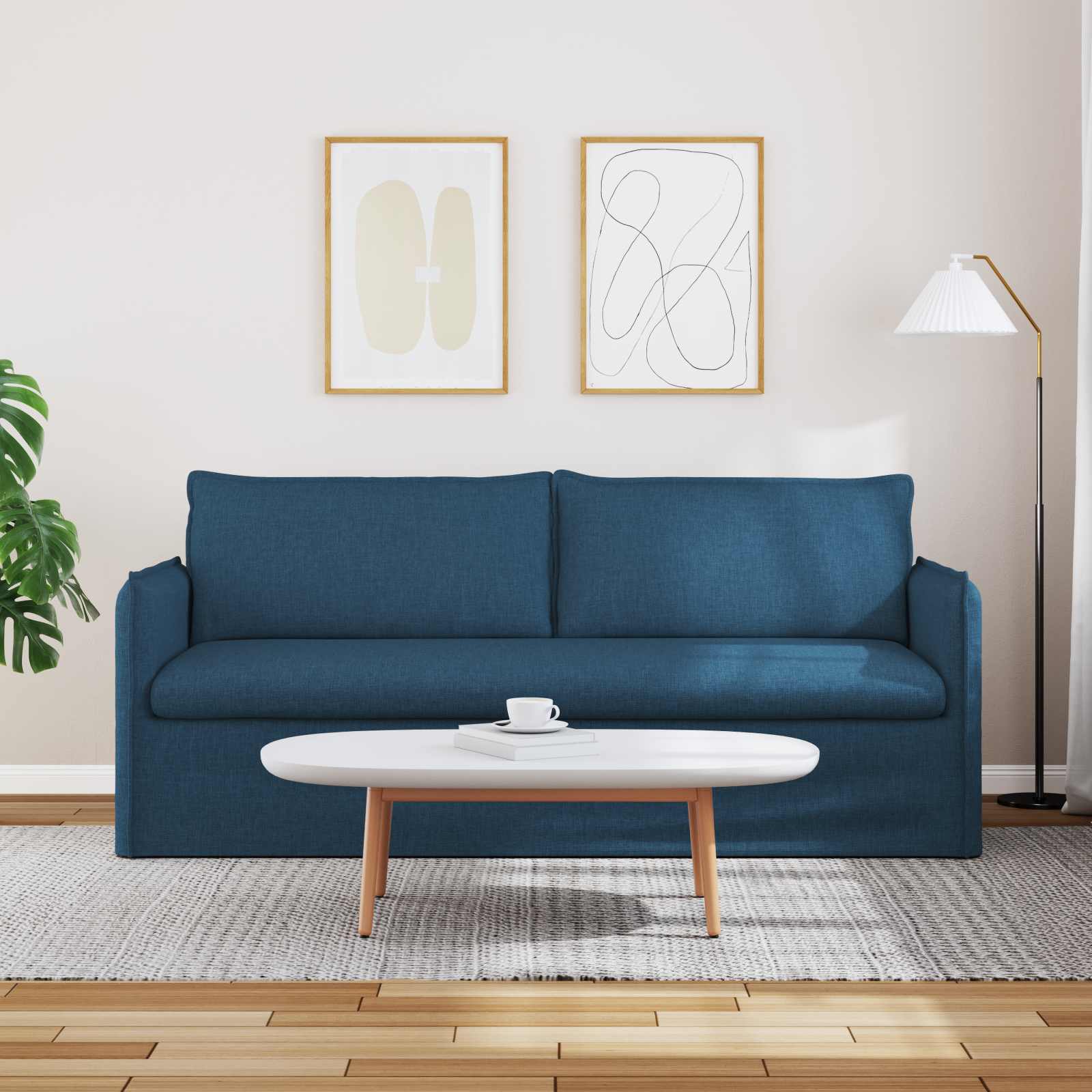 Sofa Plava 196 x 82 x 85 cm tkanina