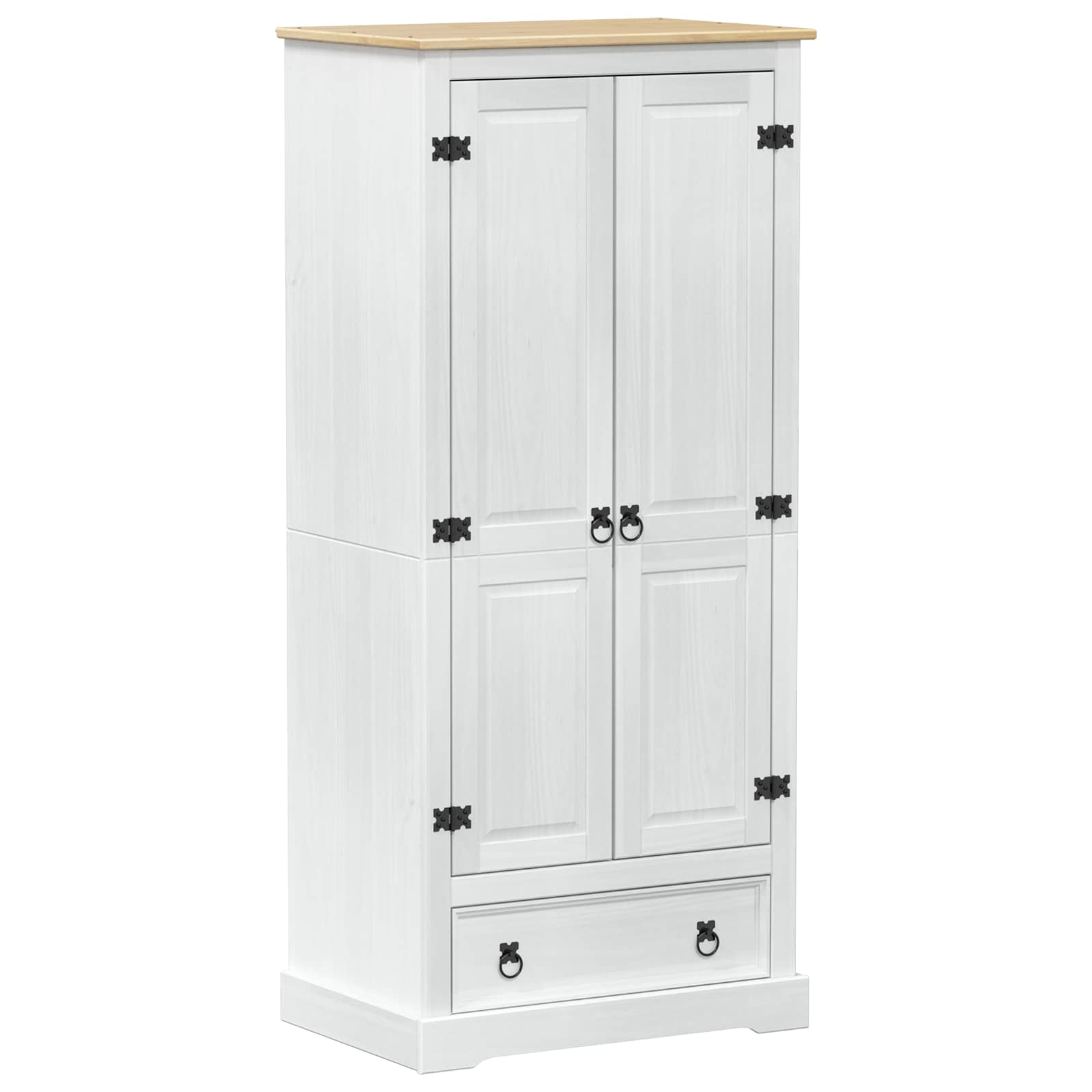 Ormari s ladicama Bijelo 76 x 50 x 170 cm Čvrsto borovo drvo