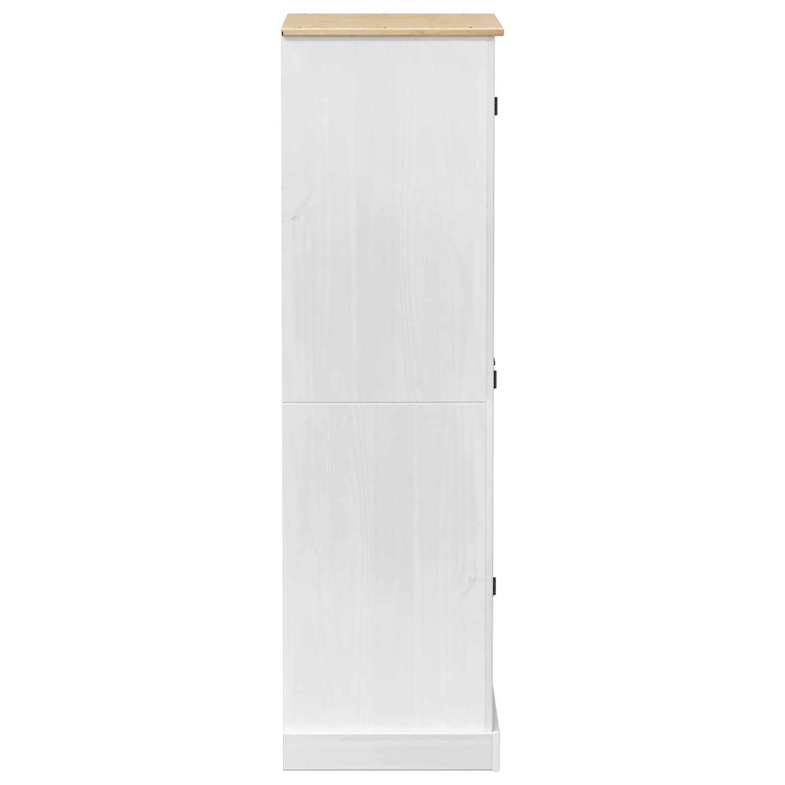 Ormari s ladicama Bijelo 76 x 50 x 170 cm Čvrsto borovo drvo