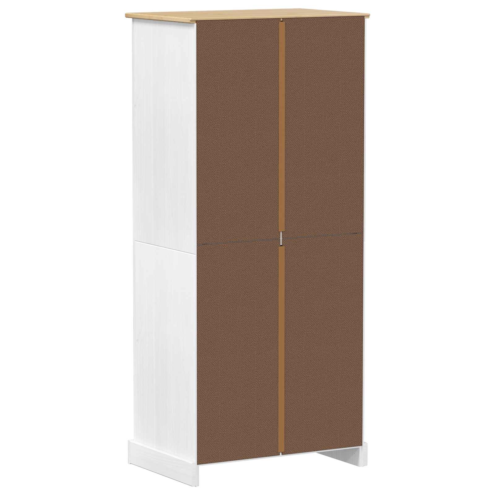 Ormari s policom Bijelo 76 x 50 x 170 cm Čvrsto borovo drvo