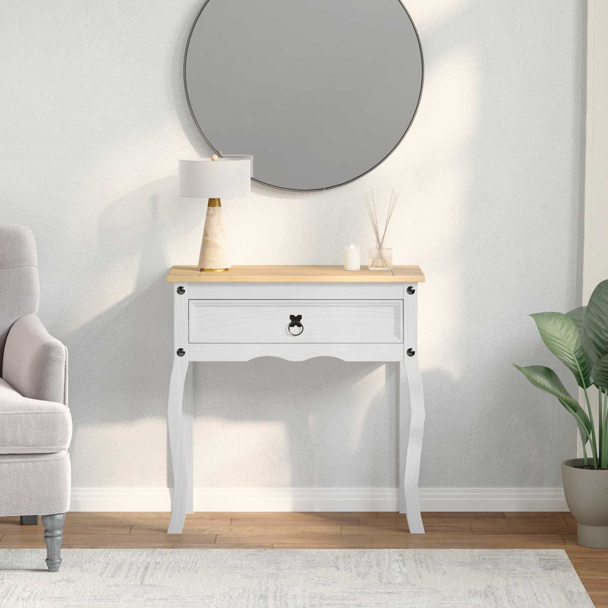 Konzolni stol Corona 55 x 35 x 73 cm od masivne borovine