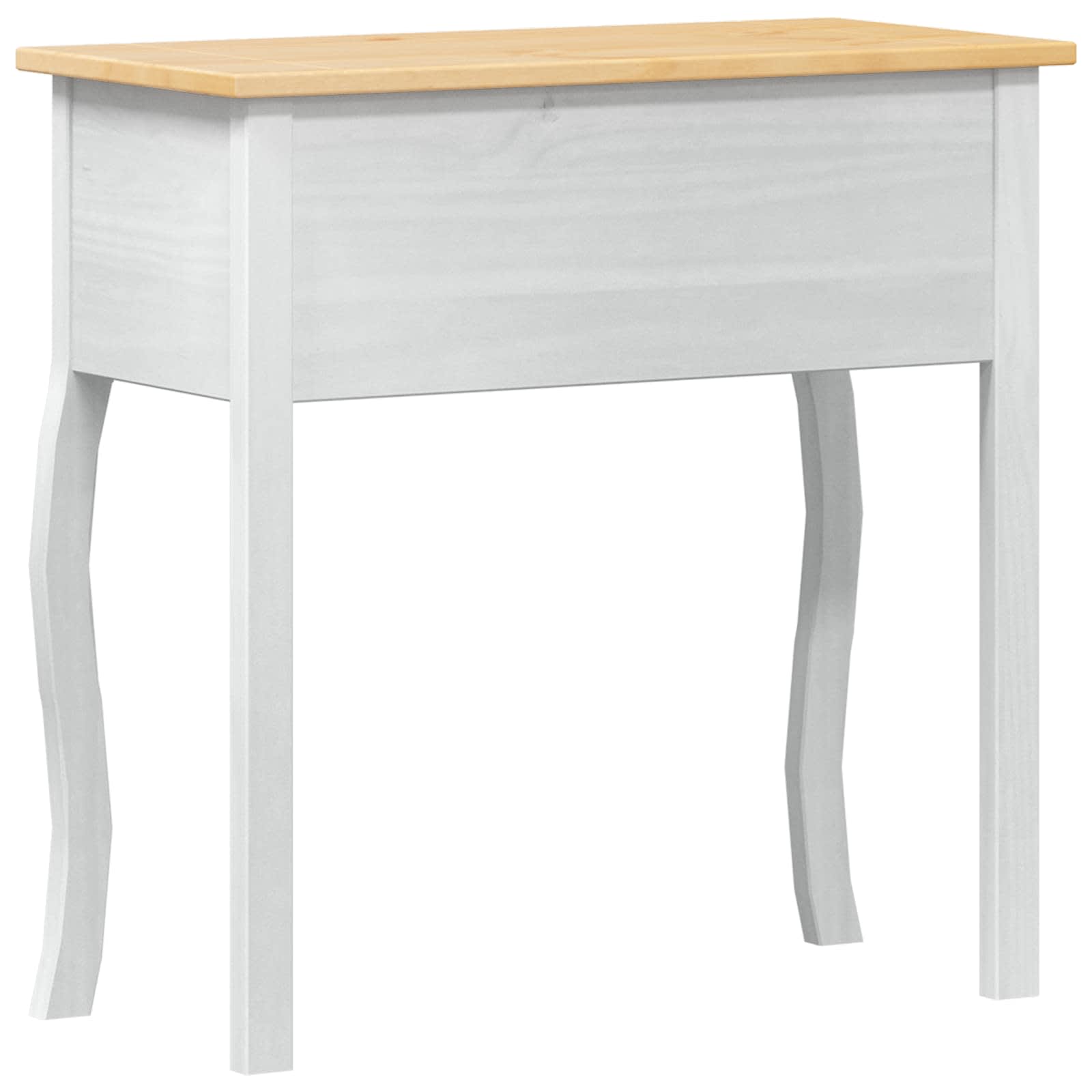 Konzolni stol Bijelo 73 x 35 x 73 cm Čvrsto borovo drvo