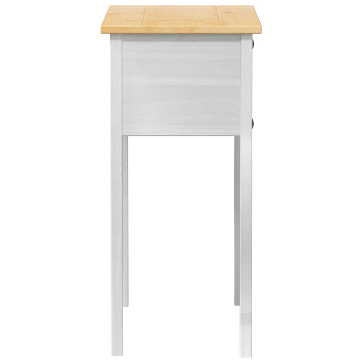 Konzolni stol Bijelo 73 x 35 x 73 cm Čvrsto borovo drvo