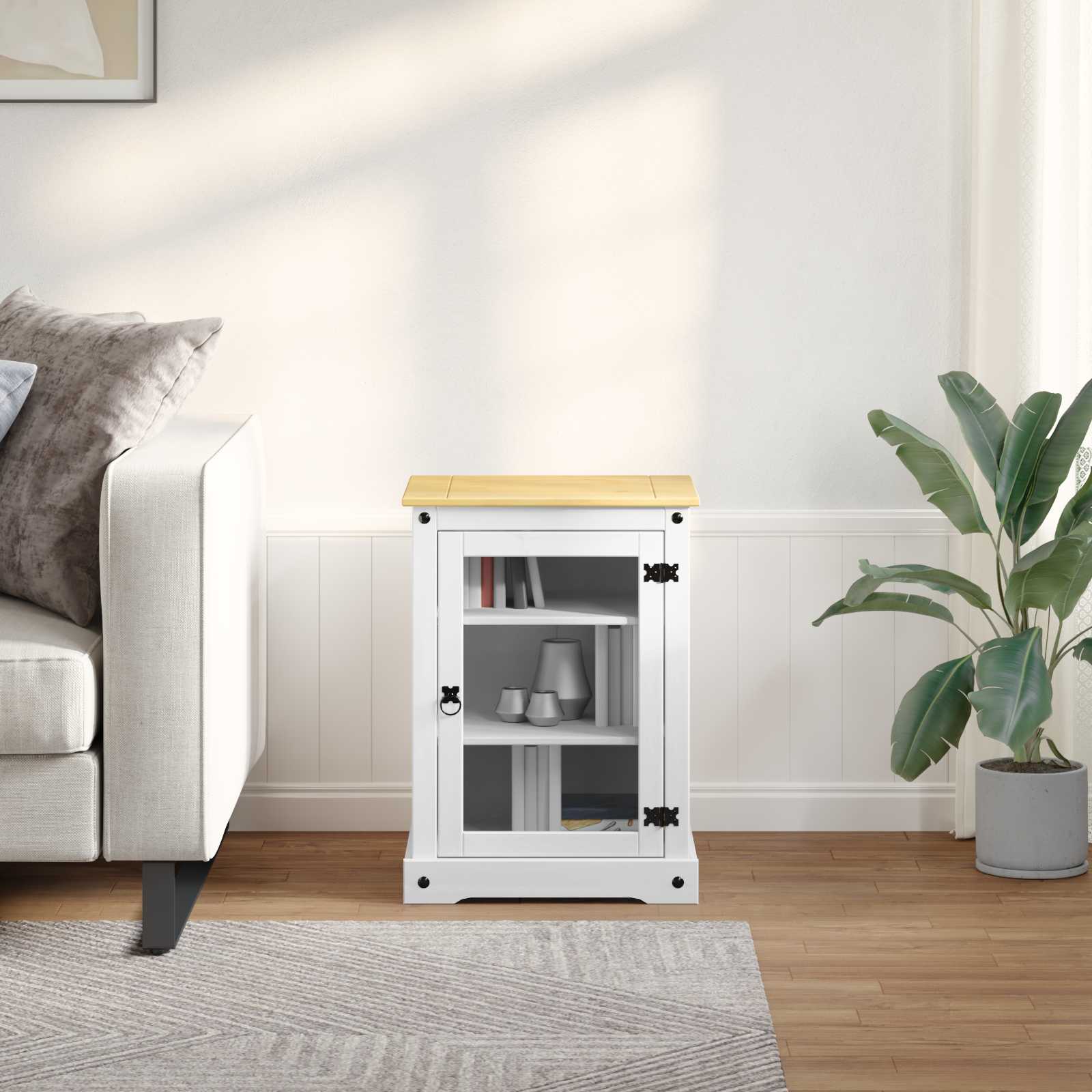 HiFi ormar Bijelo 60 x 50 x 82 cm Čvrsto borovo drvo