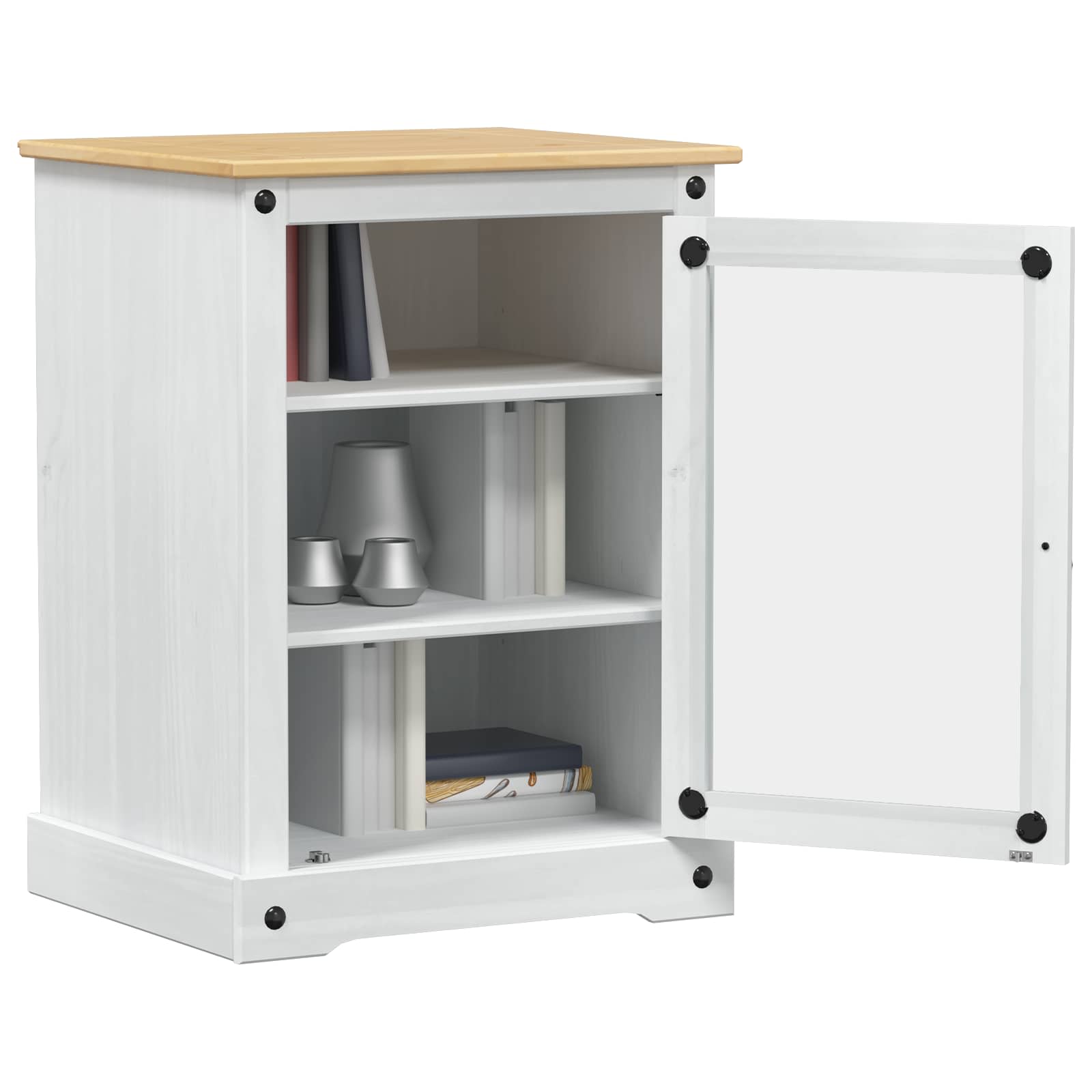 HiFi ormar Bijelo 60 x 50 x 82 cm Čvrsto borovo drvo